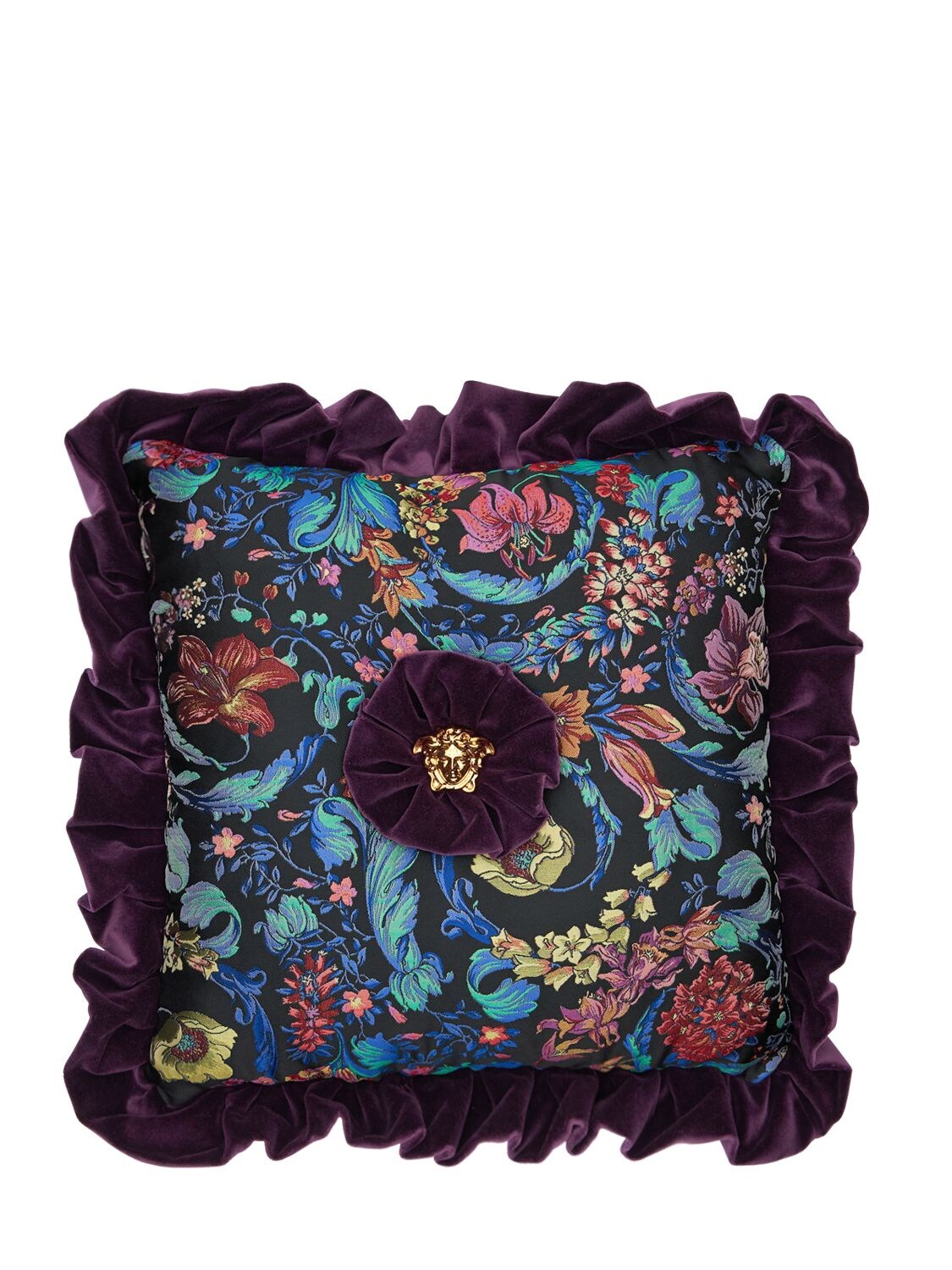 Versace Barocco Pillow In Purple