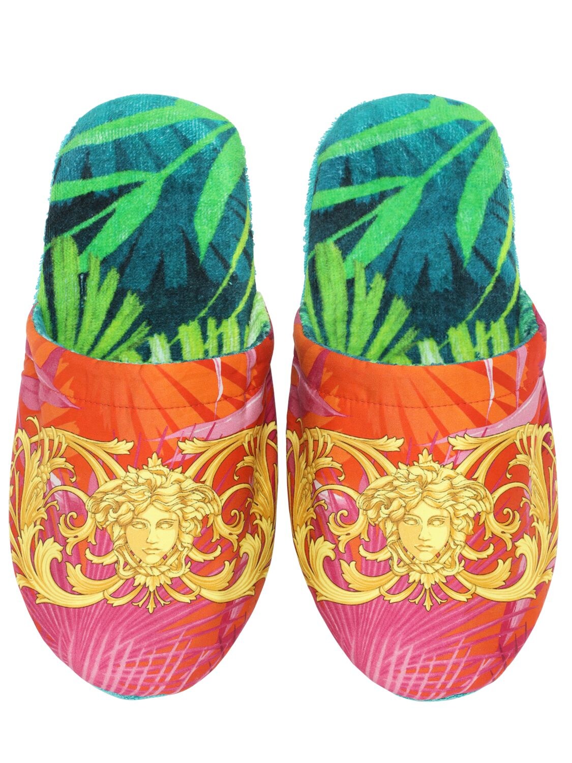 Versace Jungle Slippers In Multicolor