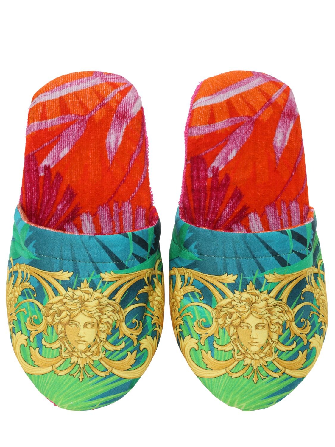 Versace Jungle Slippers In Multicolor