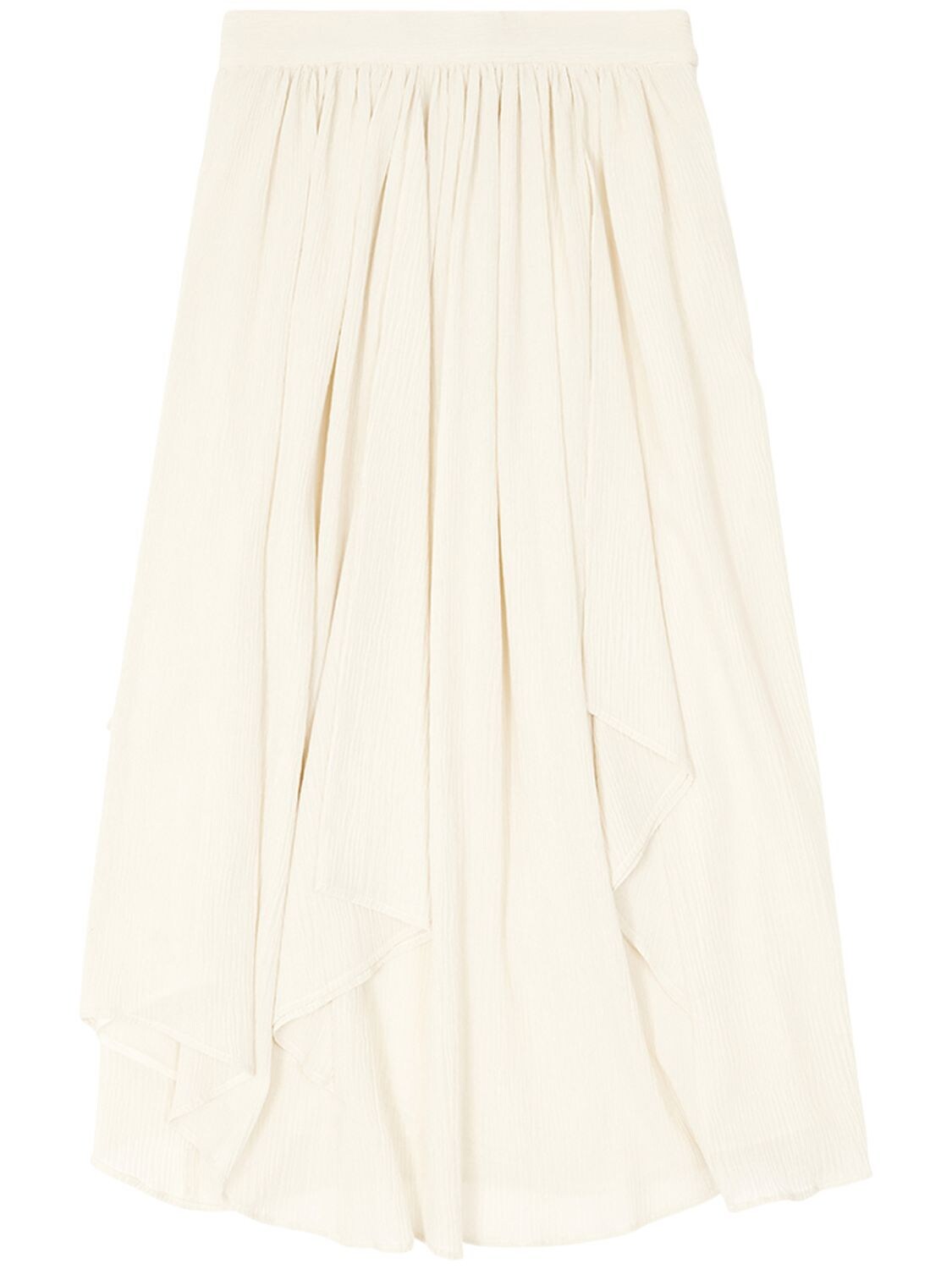ISABEL MARANT “DARNAE”棉&真丝绉纱迷笛半身裙,72I1K6015-MJNFQW2