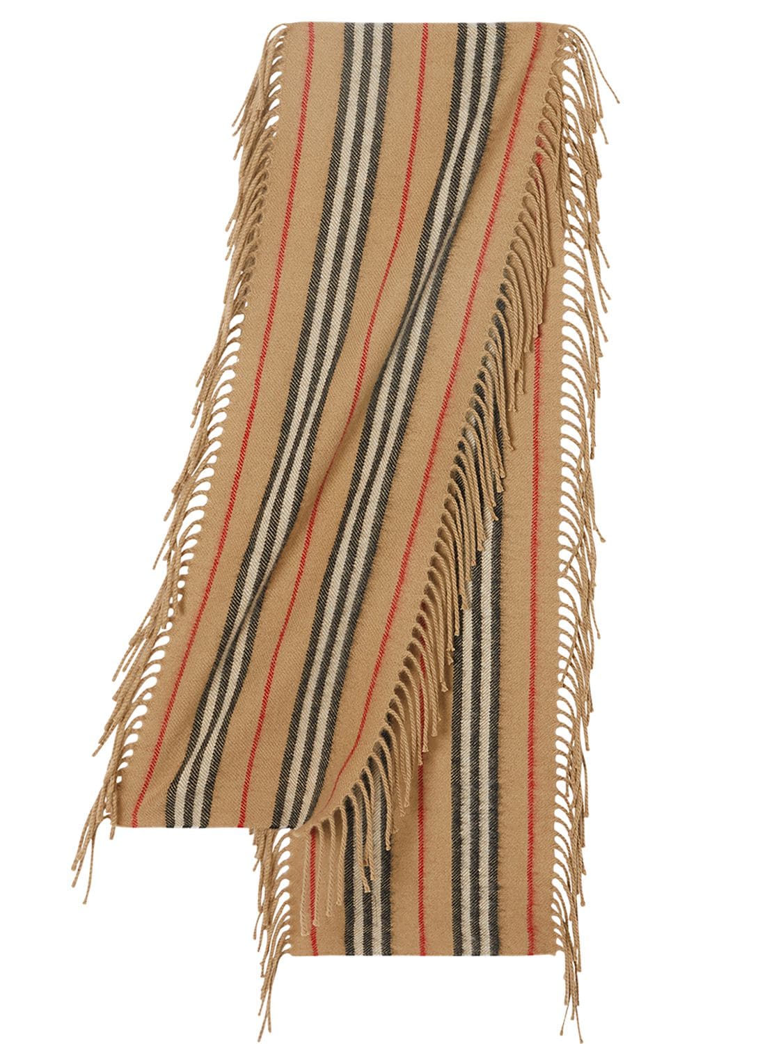 BURBERRY 条纹羊绒围巾,72I1VI028-QTCWMJY1