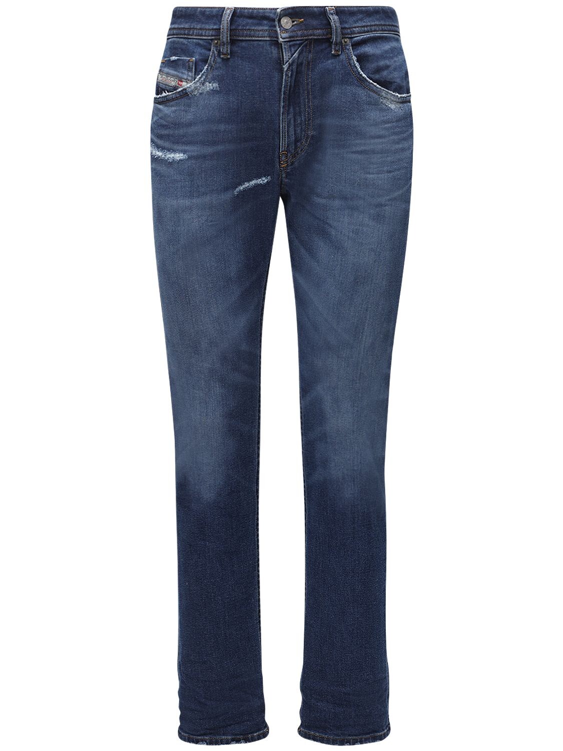 Diesel Thommer-x Stretch Cotton Denim Jeans In Blue