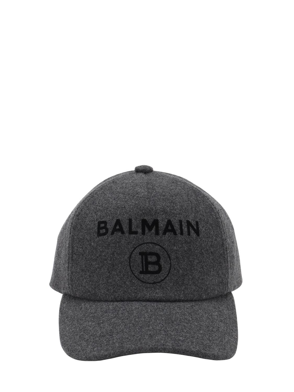 black felt baseball cap