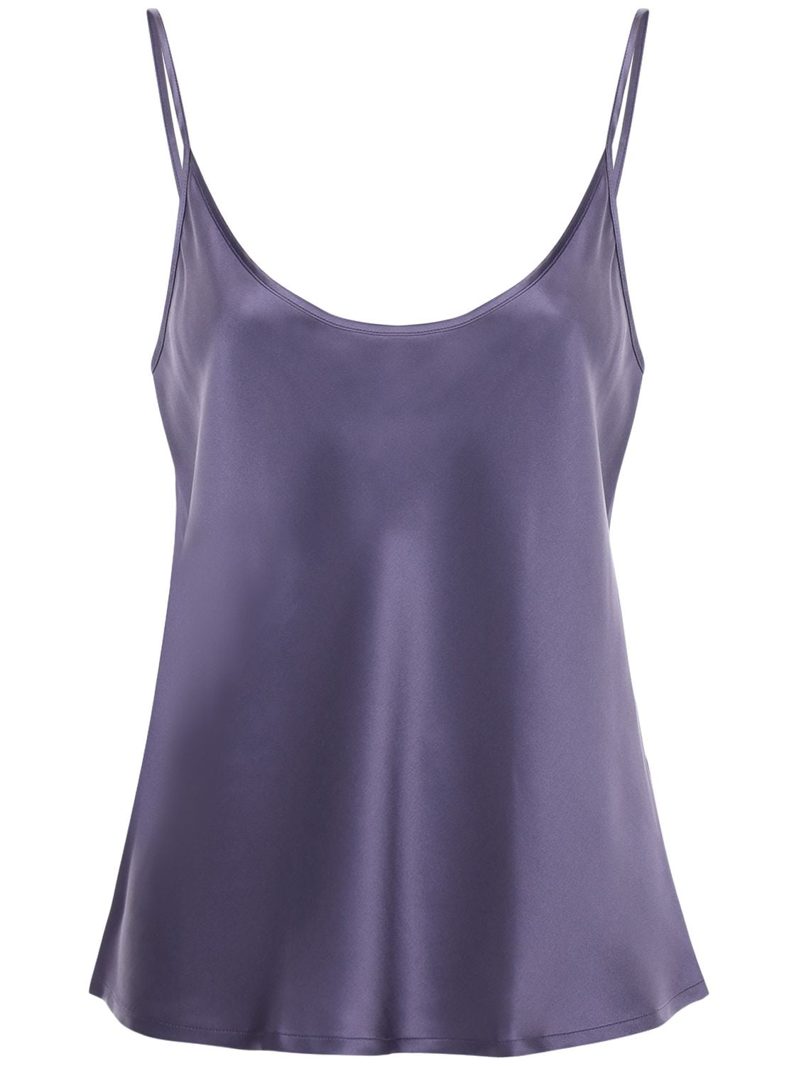 La Perla Silk Satin Top In Light Purple