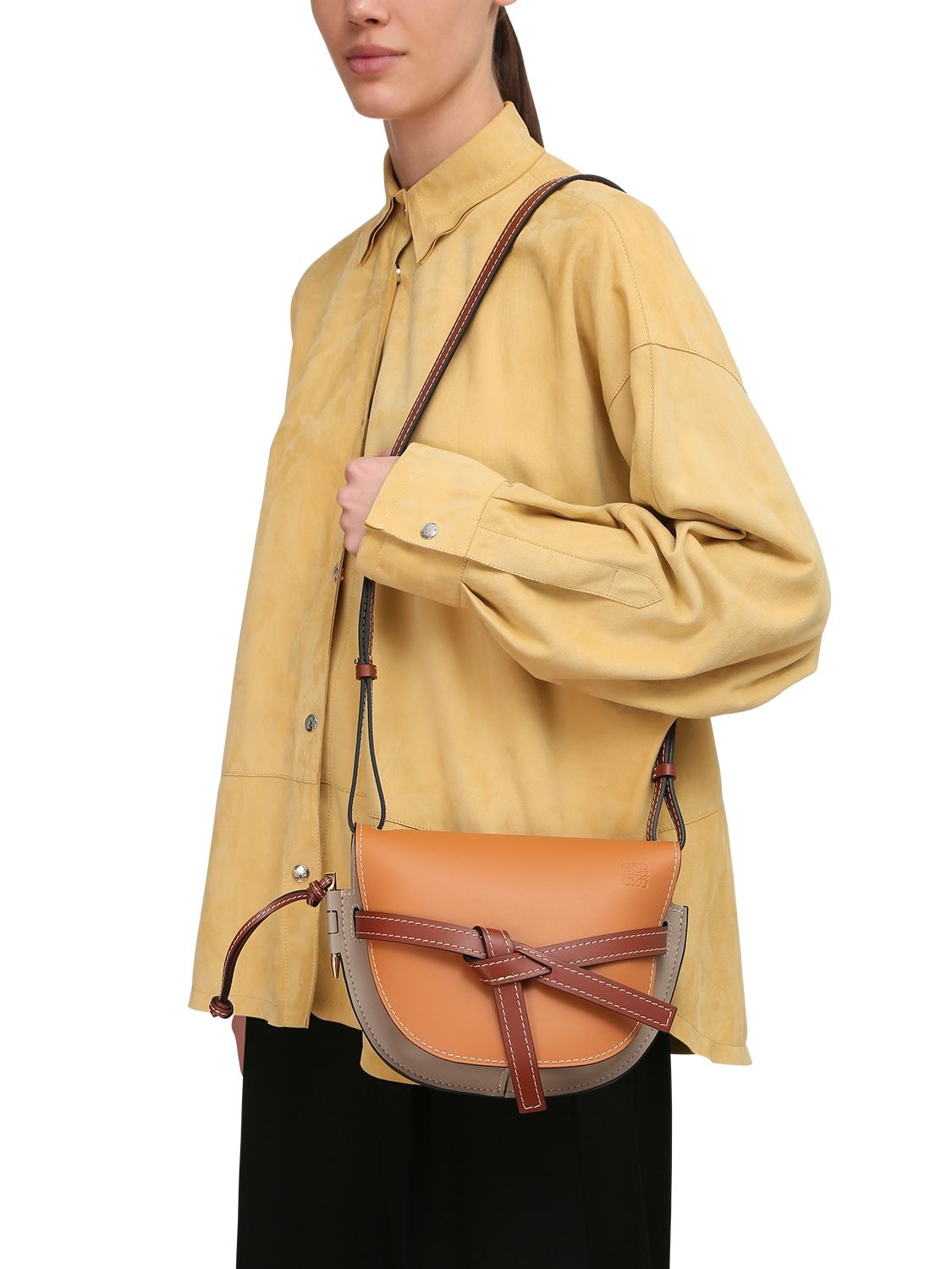 Loewe - Gate Light Caramel & Pecan Small Front Flap Bag