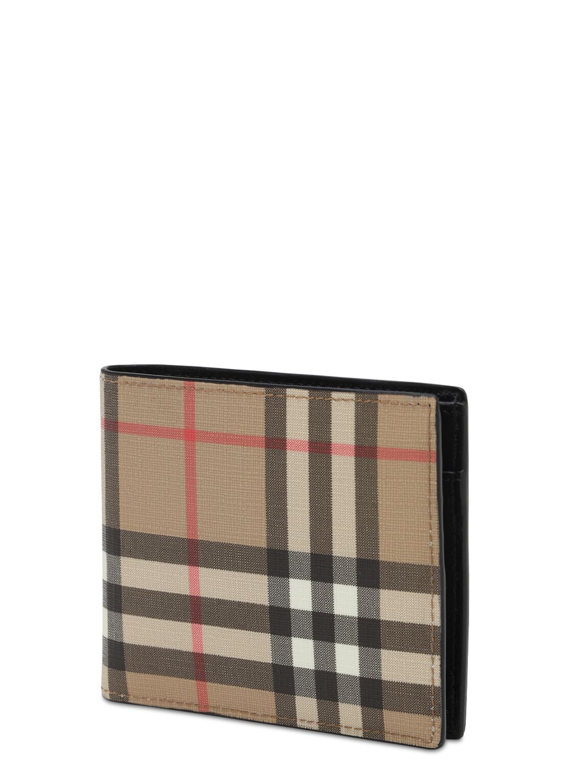 BURBERRY TECH COATED CHECK COIN WALLET