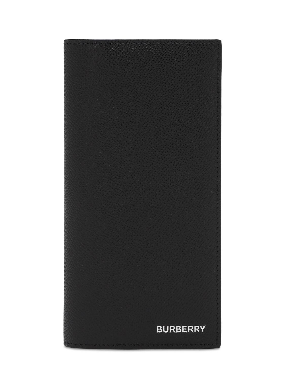 Burberry Cavendish Grain Leather Vertical Wallet In Black