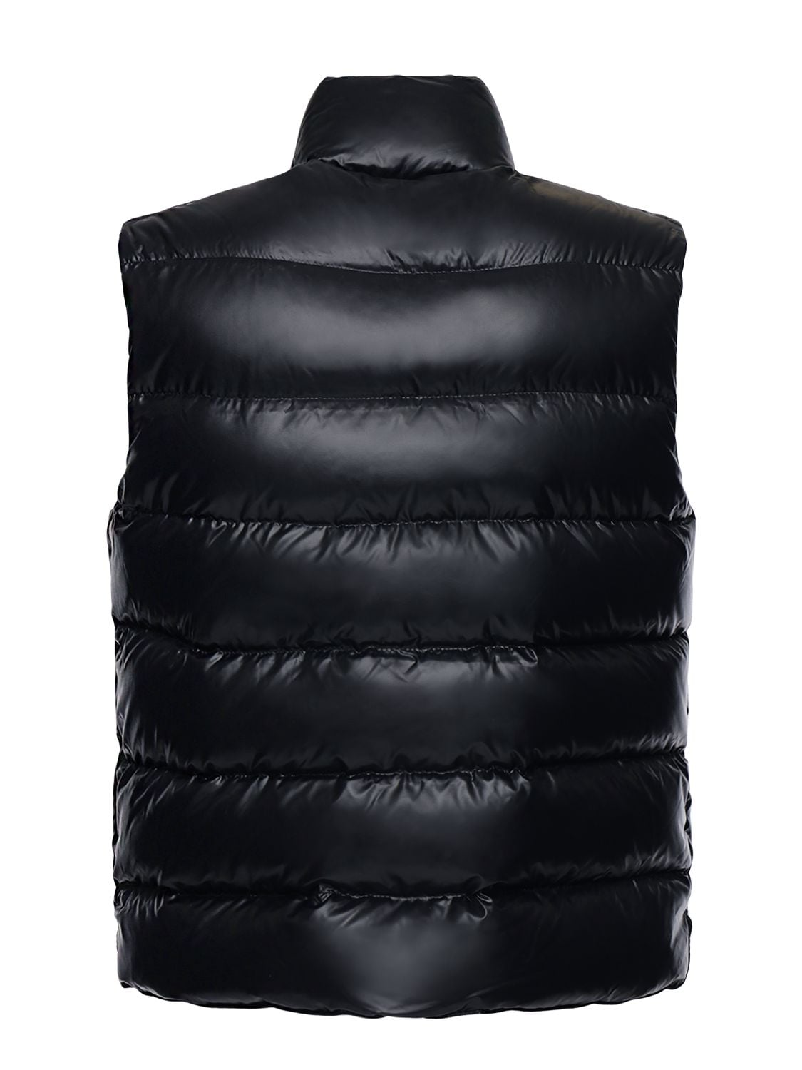 Shop Moncler Tibb Nylon Laque Down Vest In Black
