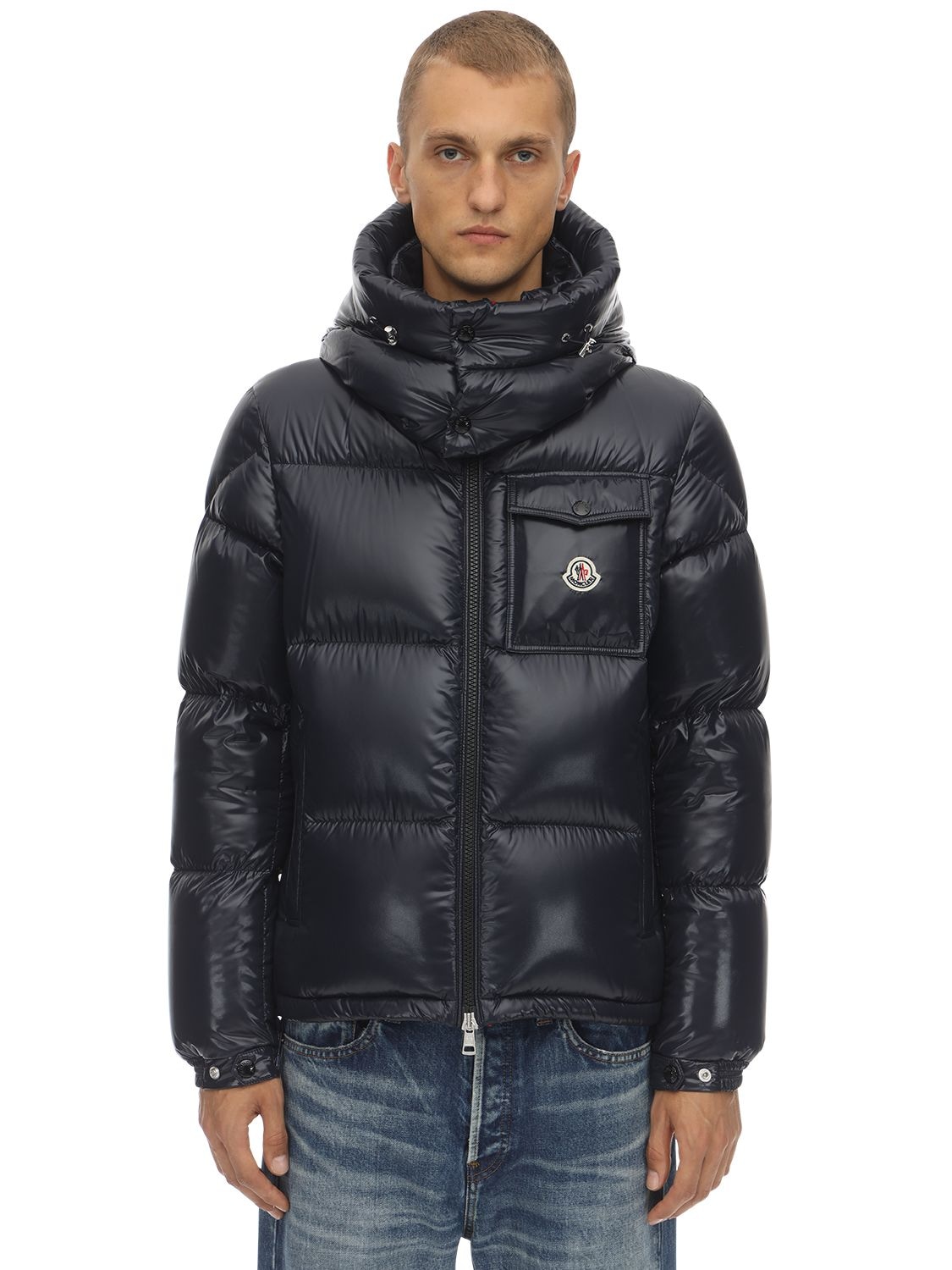 Moncler Montbeliard Down Jacket In Navy