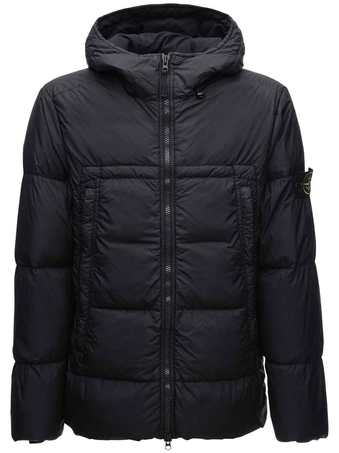 stone island crinkle reps hooded down jacket