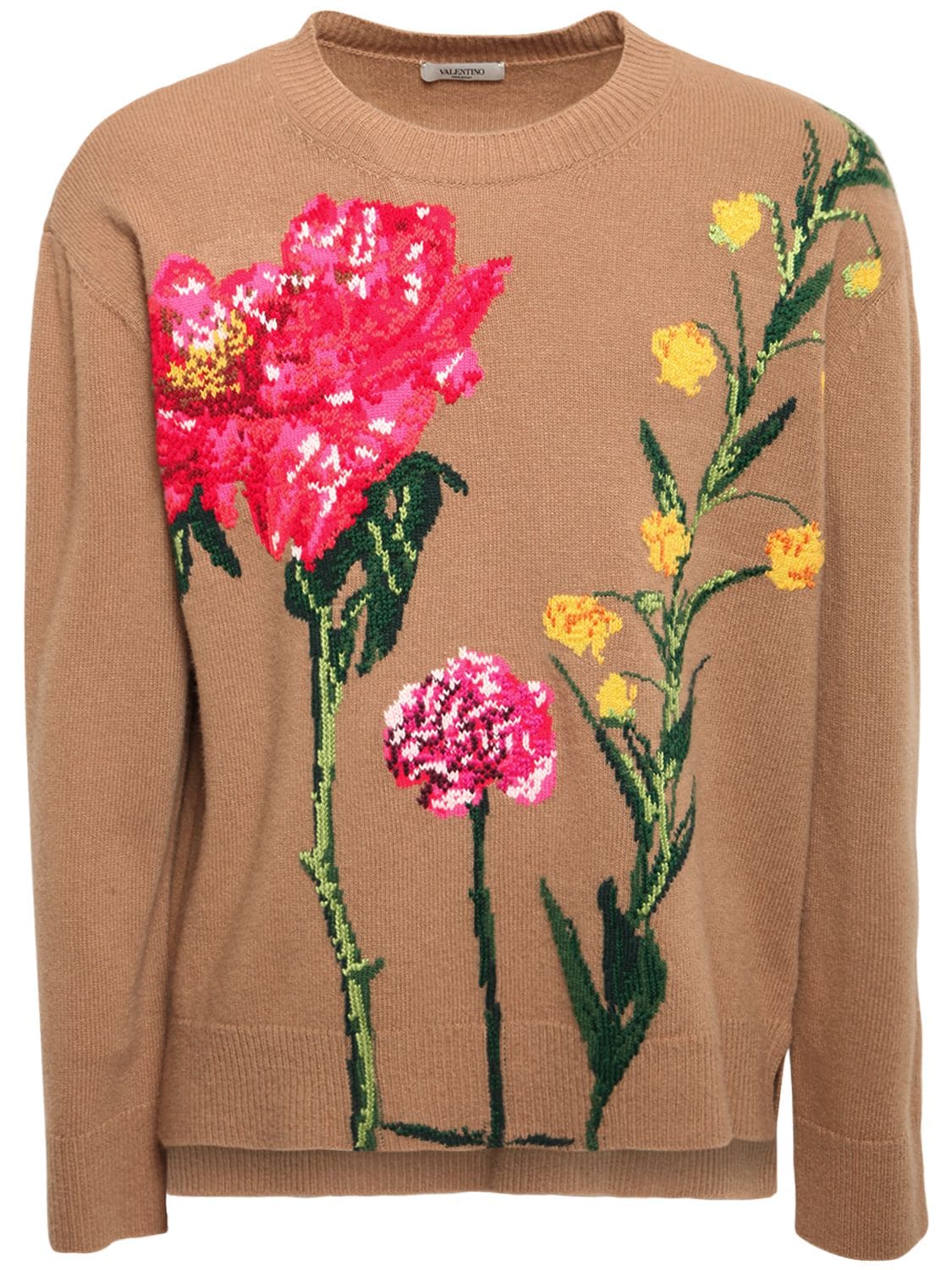 VALENTINO FLORAL WOOL & CASHMERE SWEATER,72I3GS009-MUGW0