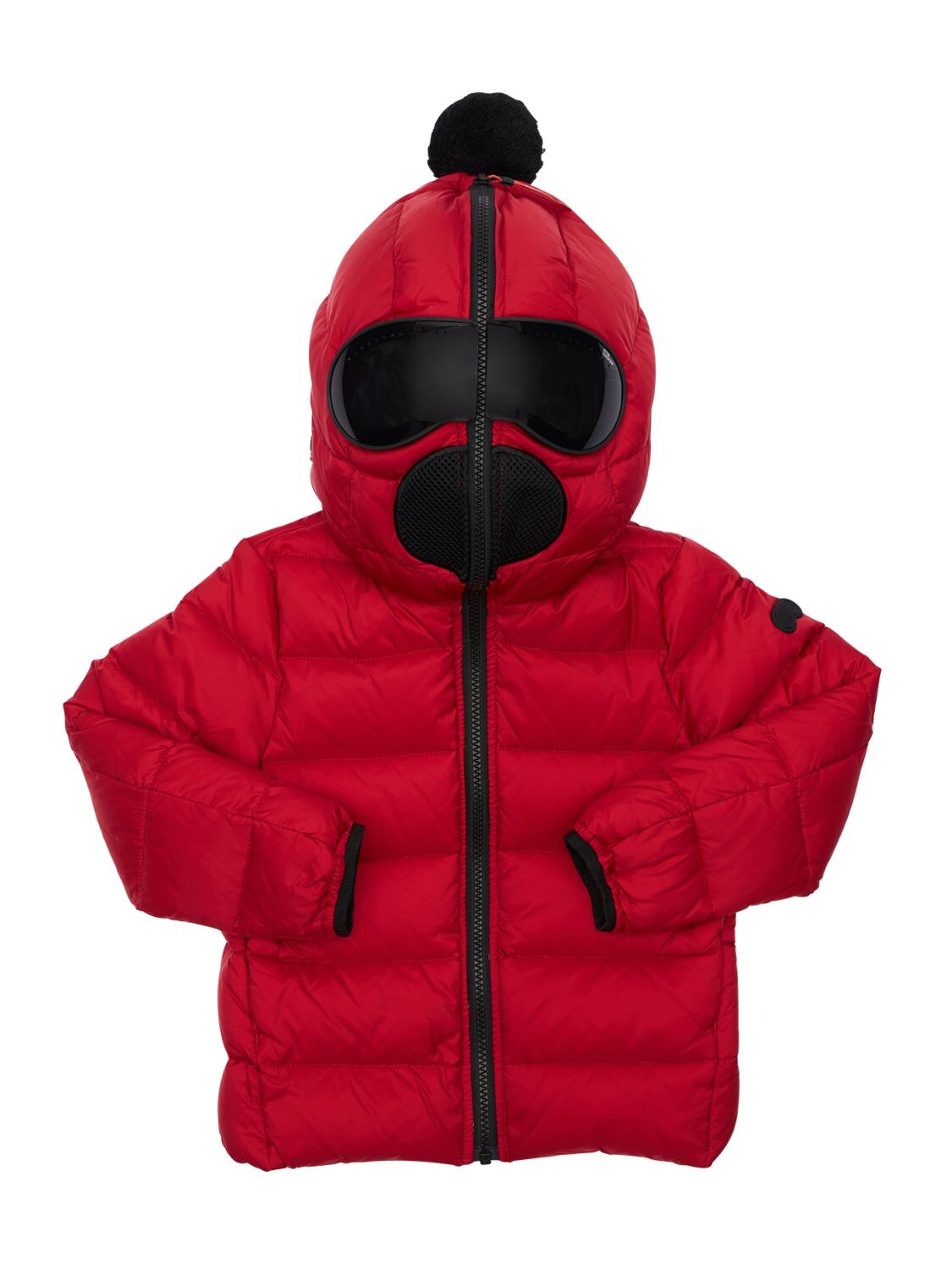 Ai Riders On The Storm Kids' Water Repellent Nylon Down Jacket In Red