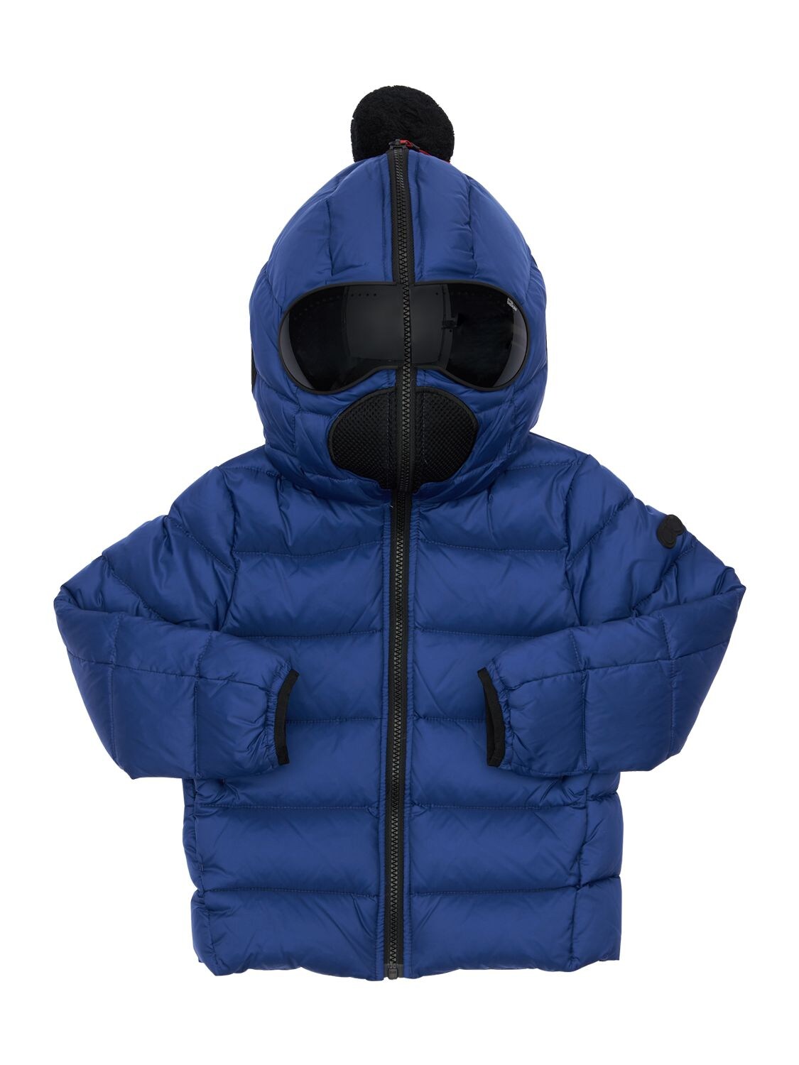 Ai Riders On The Storm Kids' Water Repellent Nylon Down Jacket In Royal Blue