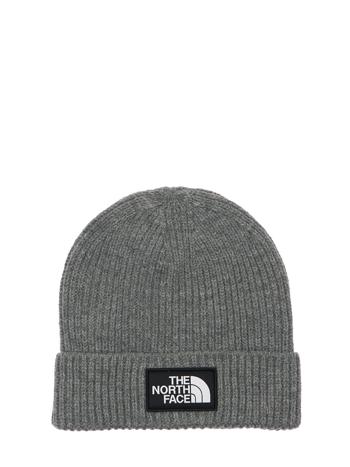 the north face logo beanie black