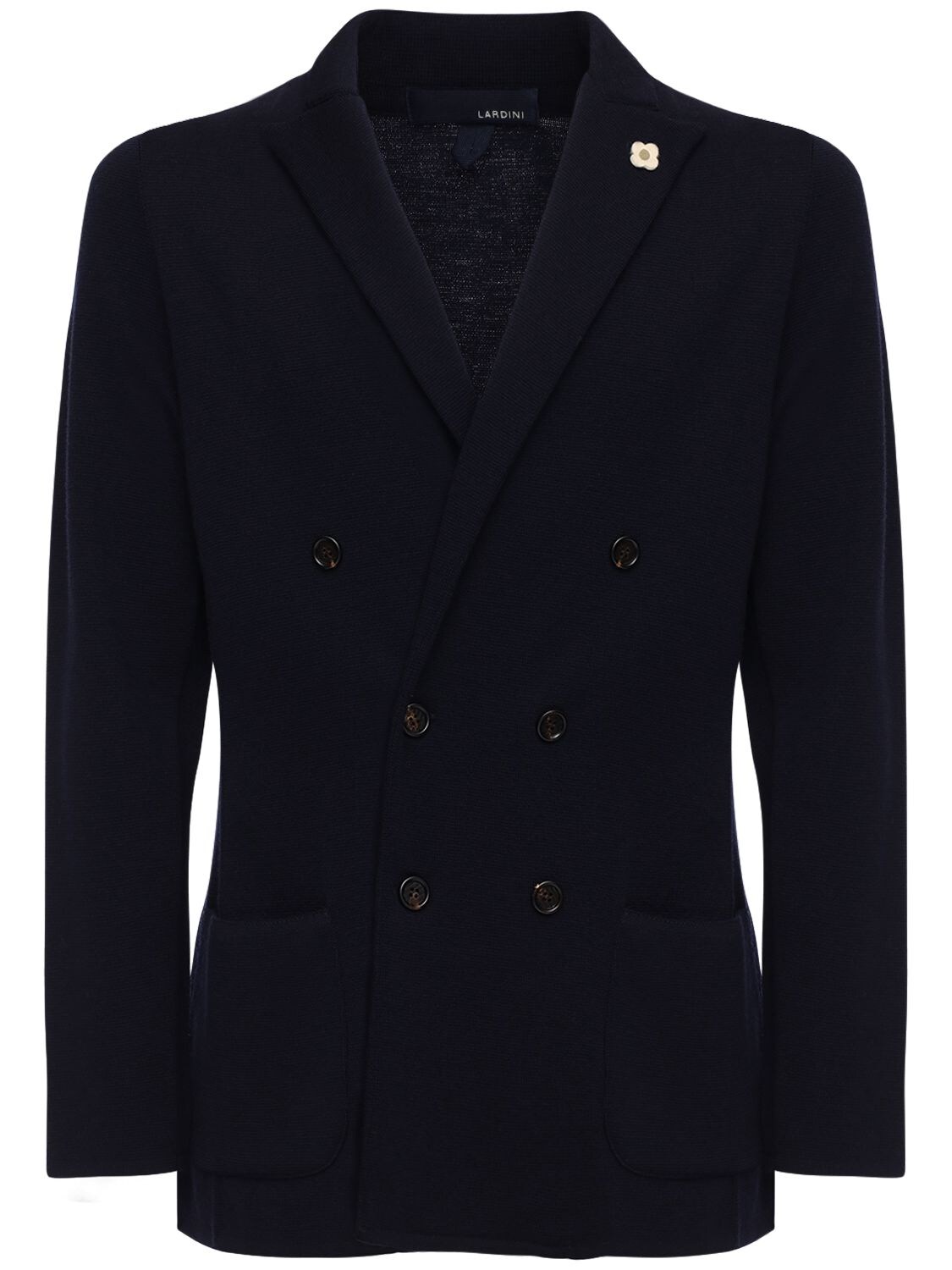 LARDINI DOUBLE BREASTED WOOL JACKET,70I3JI011-ODUW0