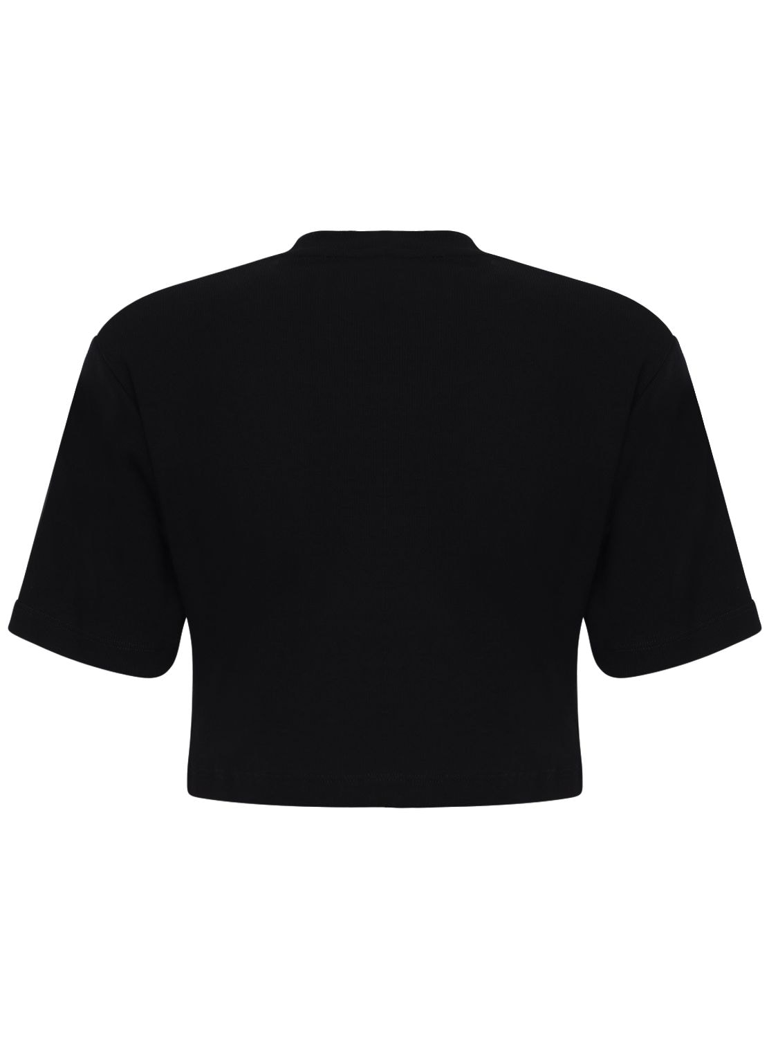 Shop Off-white Off Cotton Blend Jersey T-shirt In Black,white