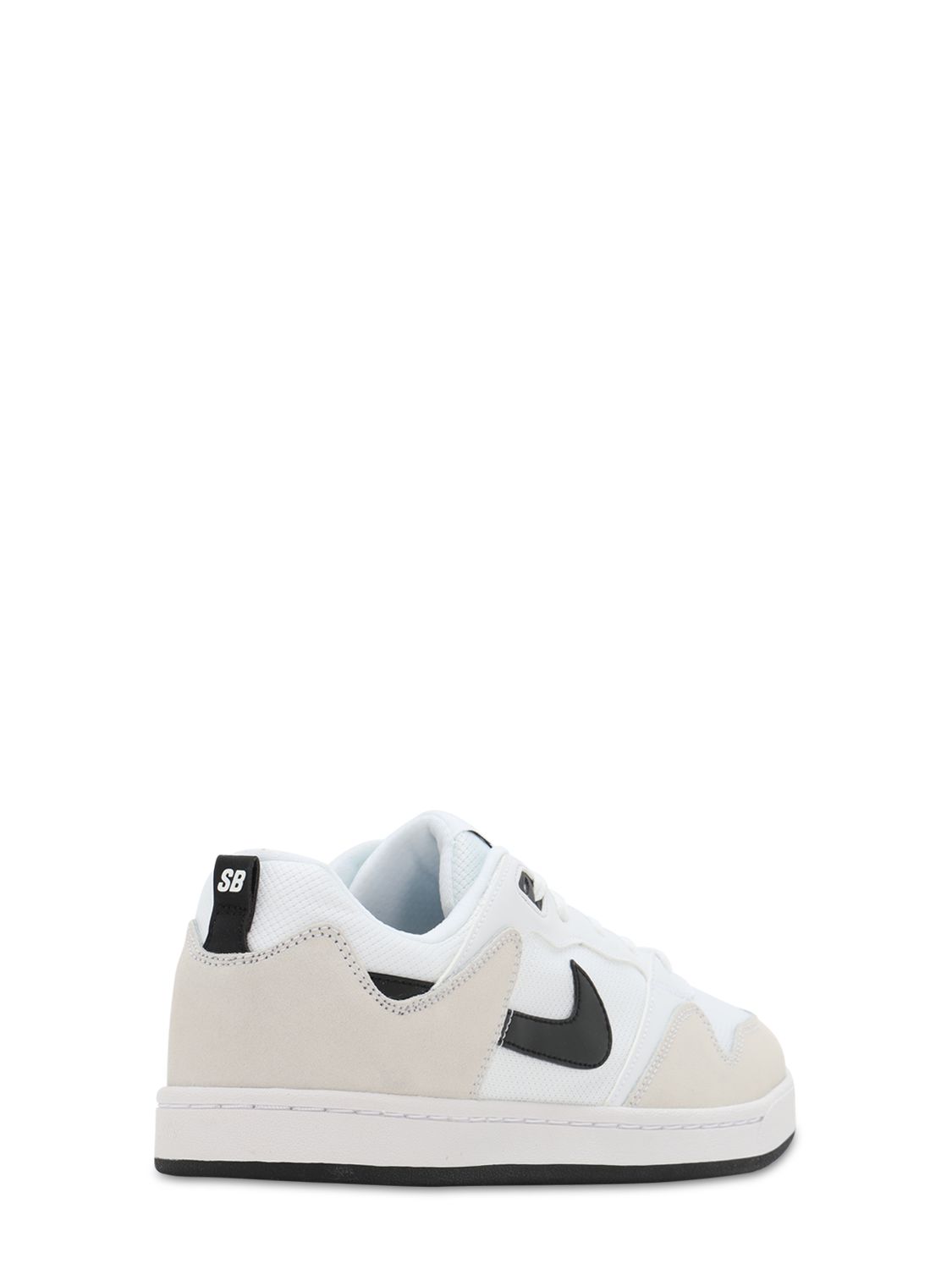 nike sb alleyoop sneakers in white in white,black