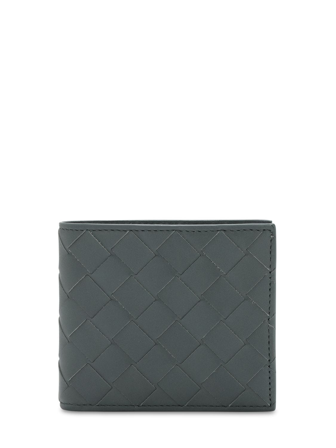 Bottega Veneta Intrecciato Leather Billfold Wallet In Slate