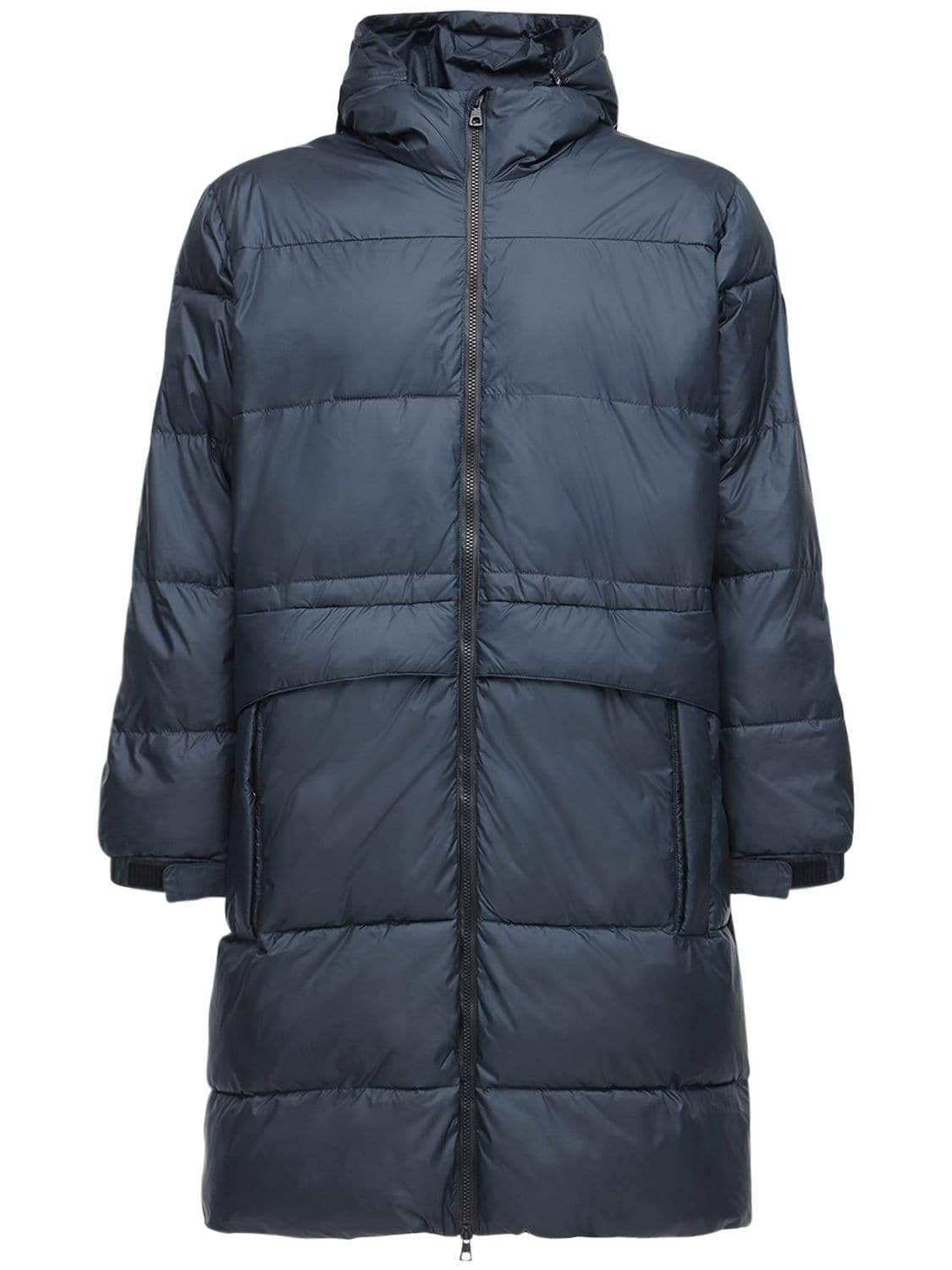 Ea7 Emporio Armani - Nylon insulated hooded coat - Midnight Blue ...