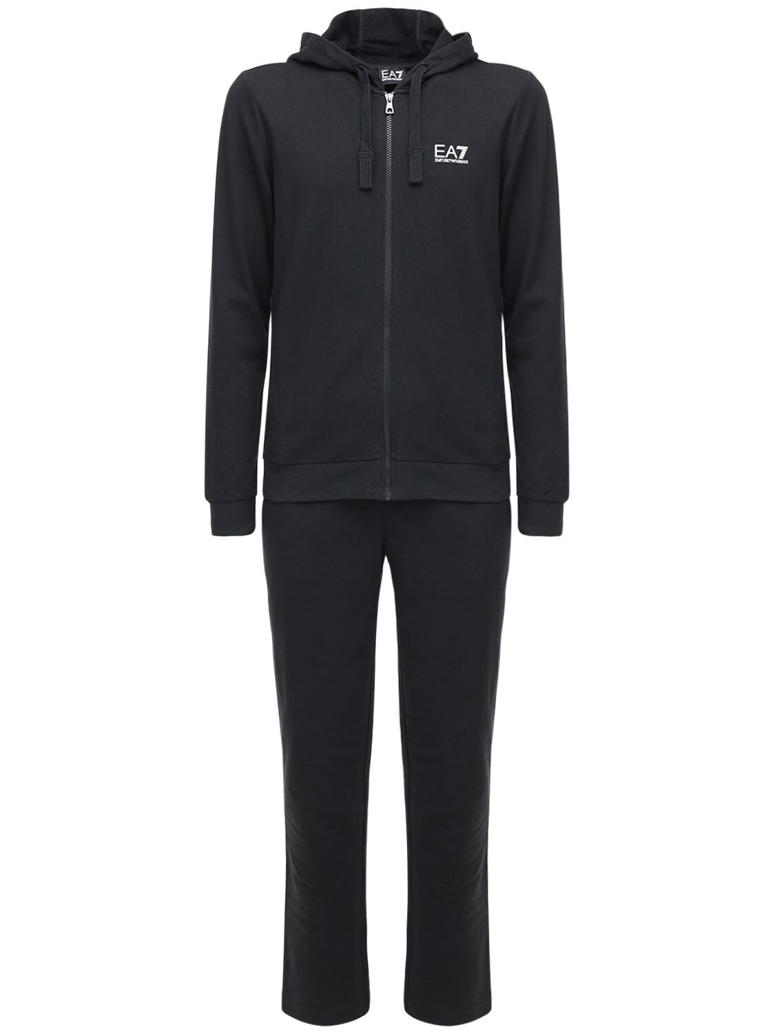 ea7 emporio armani logo tracksuit grey