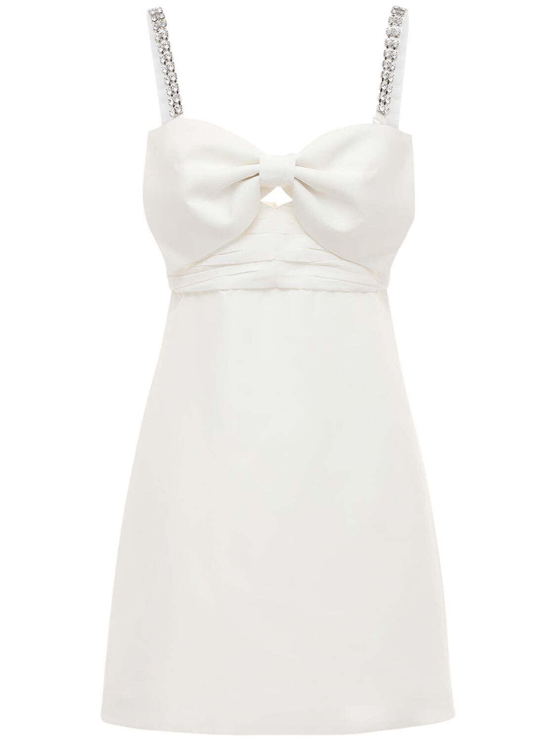 self portrait taffeta bow mini dress