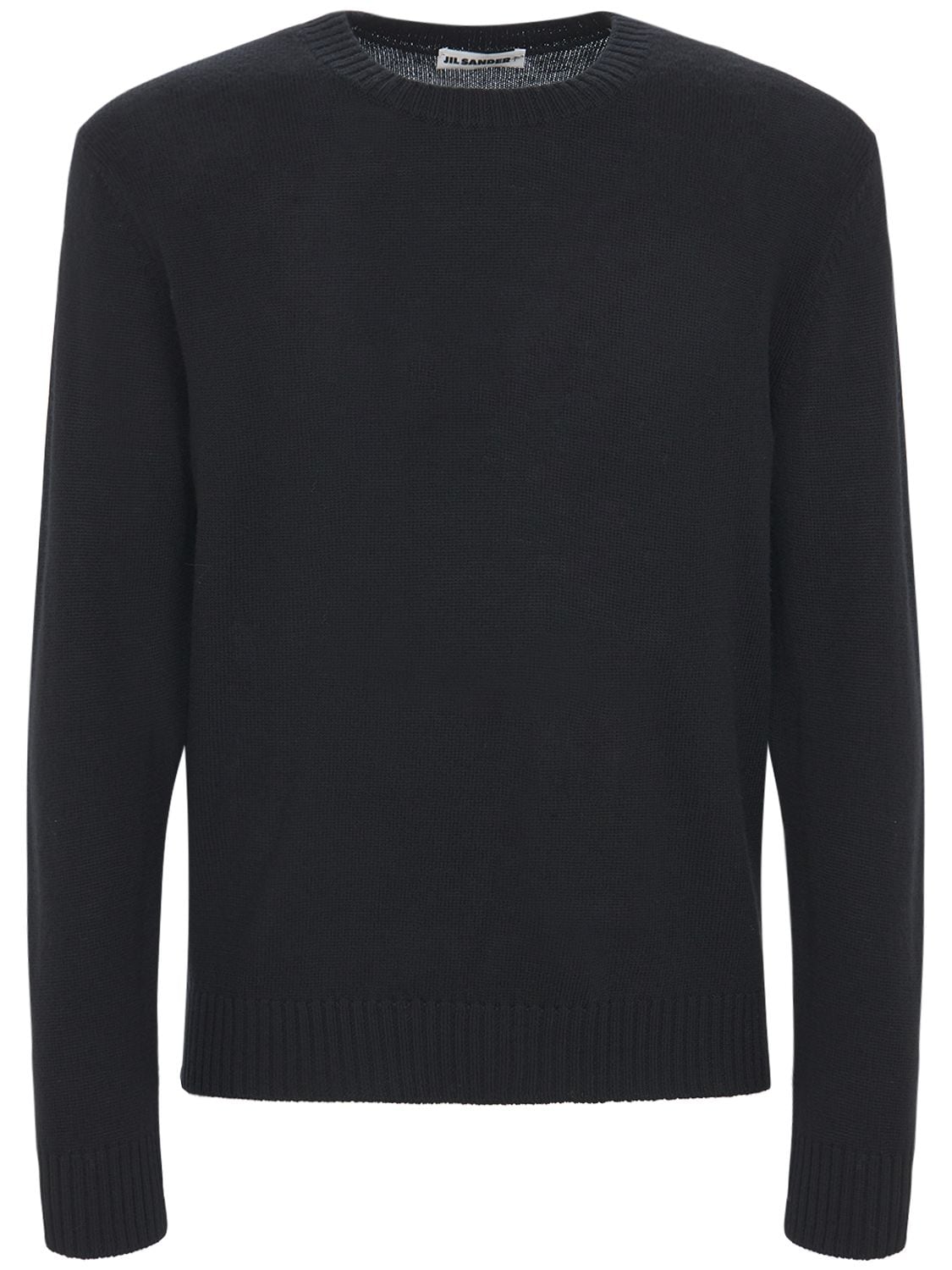 Jil Sander - Fine wool crewneck sweater - Black | Luisaviaroma