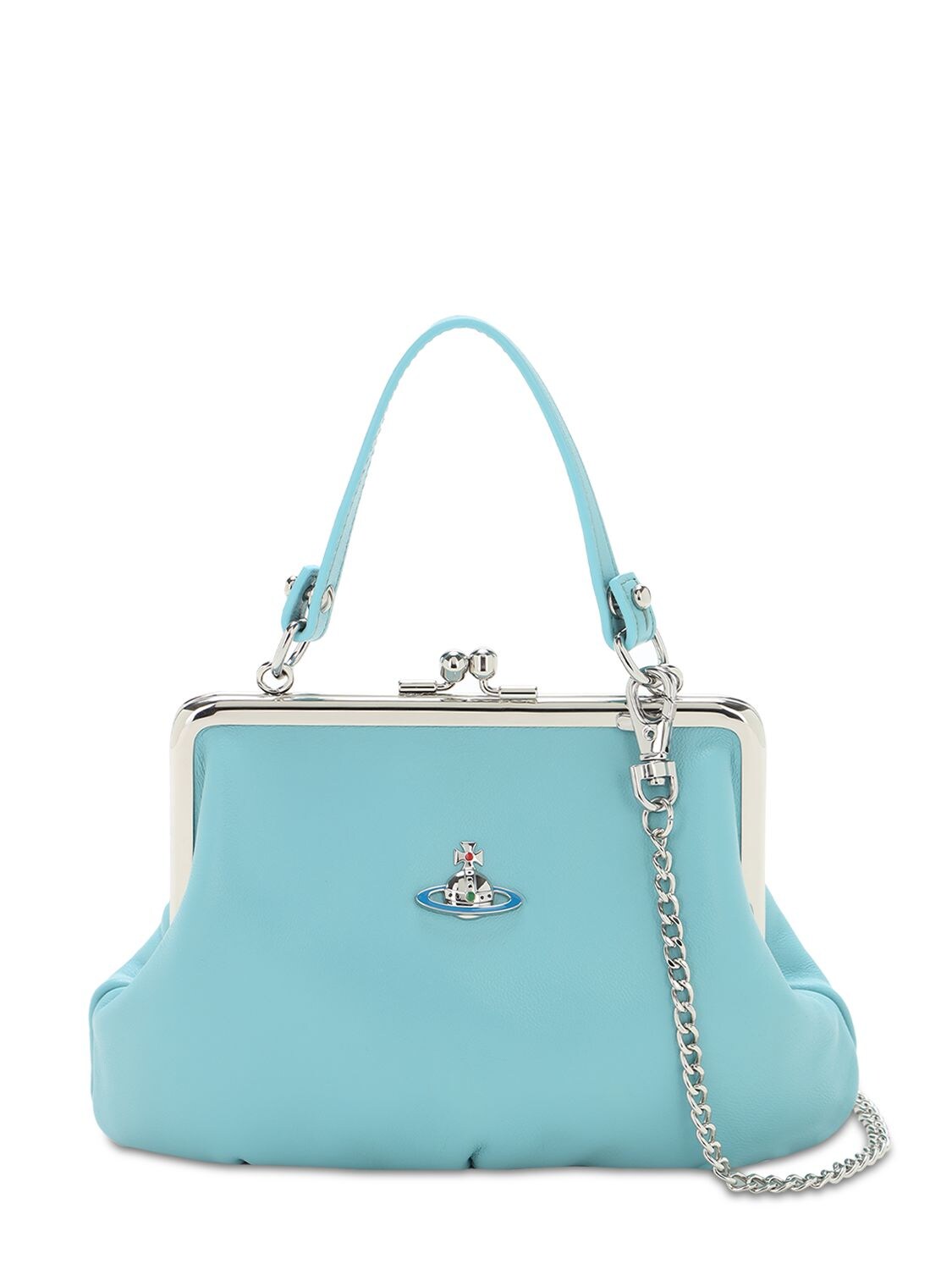 Vivienne Westwood Emma Soft Leather Top Handle Bag In Blue