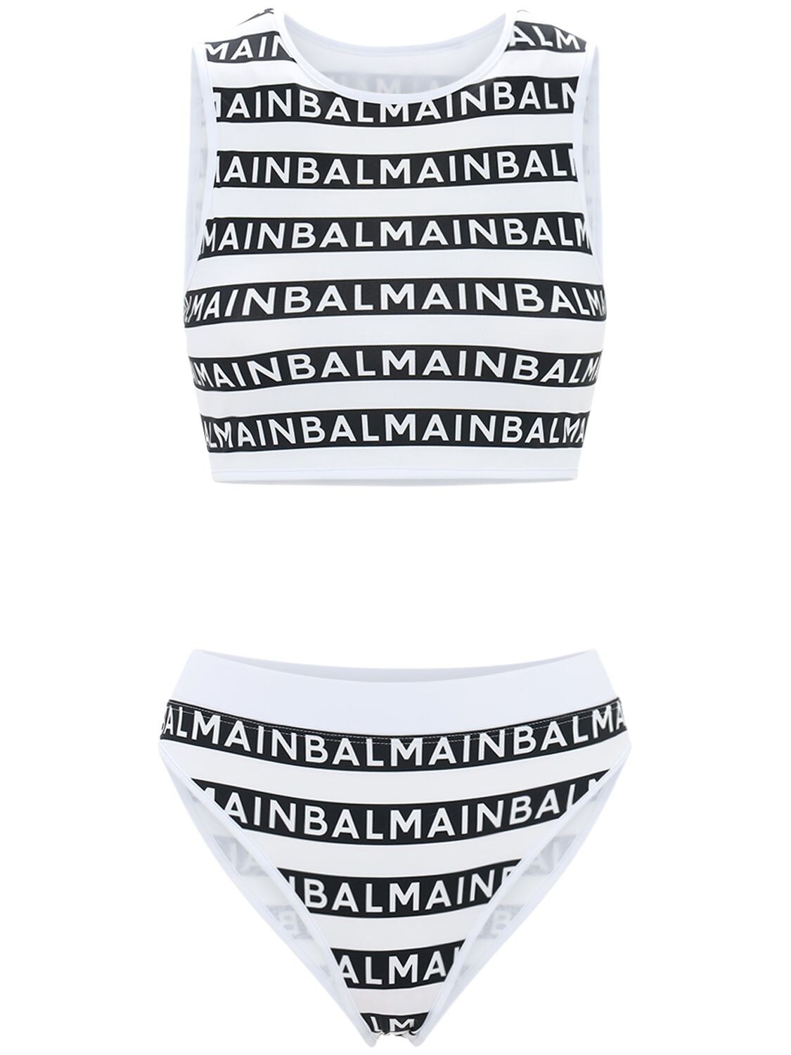 All Over Balmain Logo Bikini