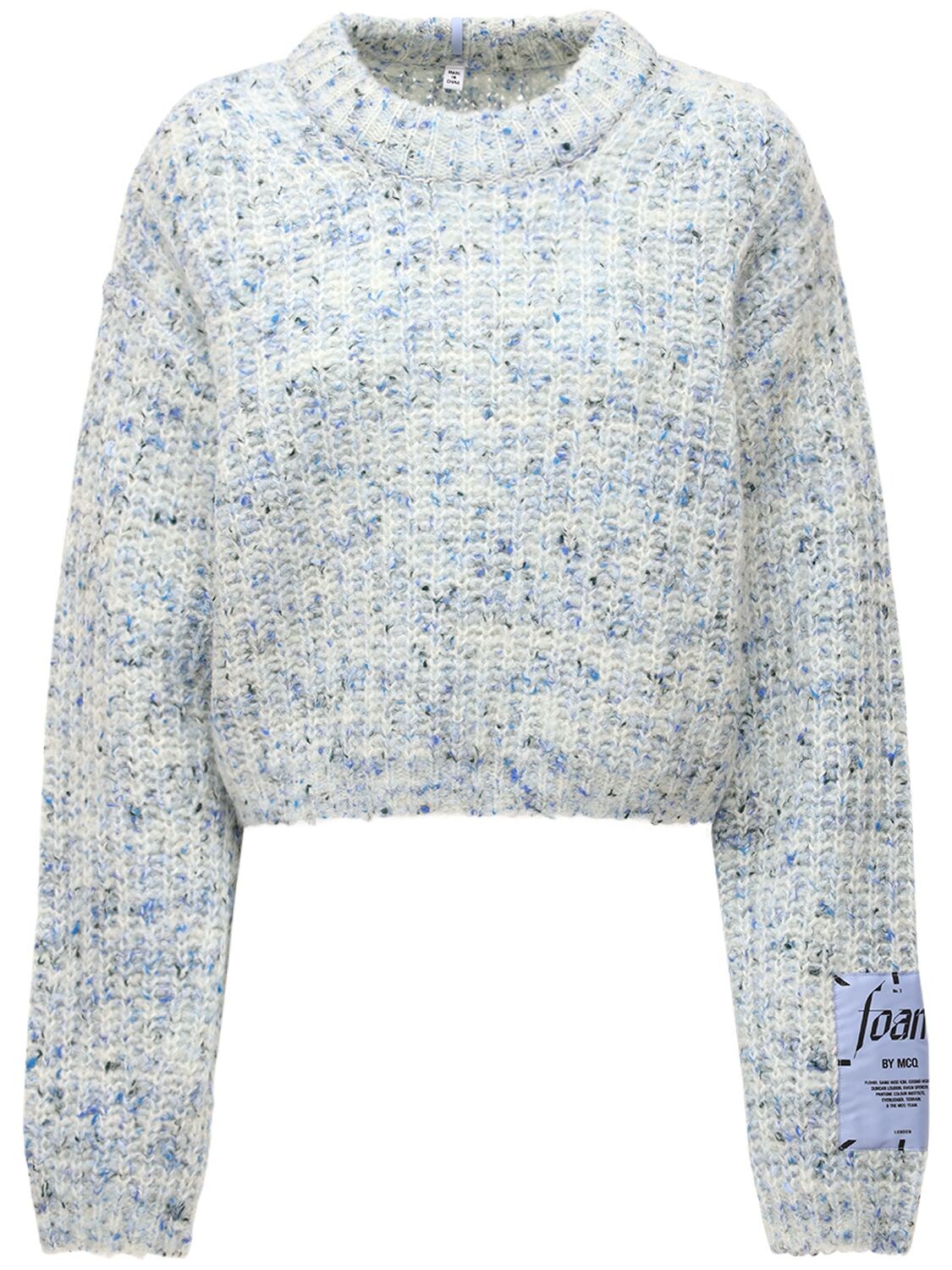 MCQ BY ALEXANDER MCQUEEN FOAM WOOL BLEND KNIT SWEATER,72I4Z3047-NDI0NG2