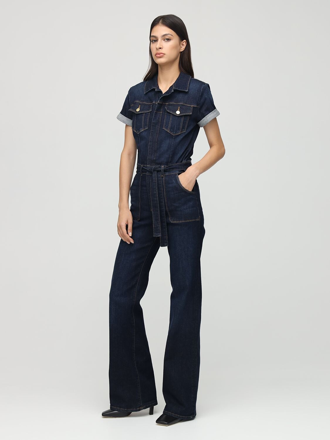 メンズ ｓｏｅｒｔｅ Ｄｅｎｉｍ ｊｕｍｐ ｓｕｉｔ ／ ブラックデニム