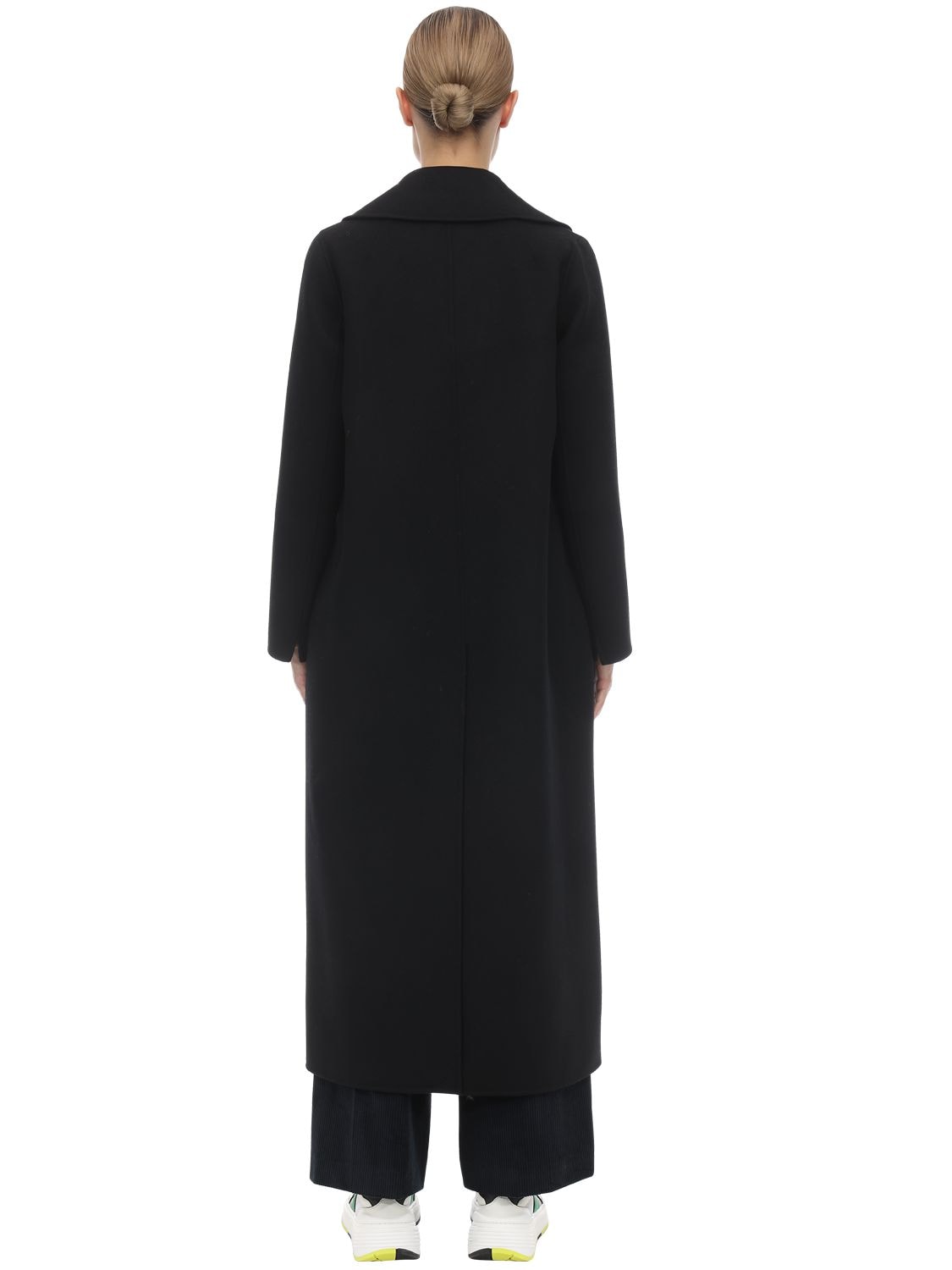 Shop 's Max Mara Poldo Belted Wool Coat In Black