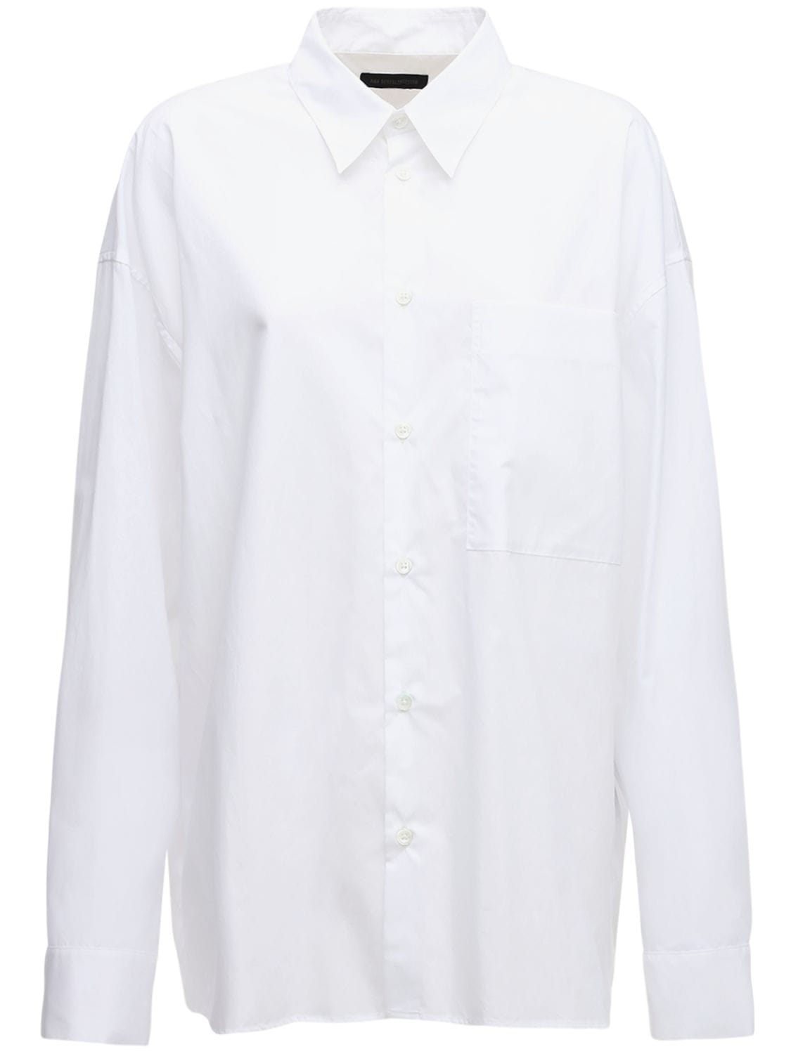 ANN DEMEULEMEESTER 大廓型不对称棉质府绸衬衫,72I51J019-MDAX0