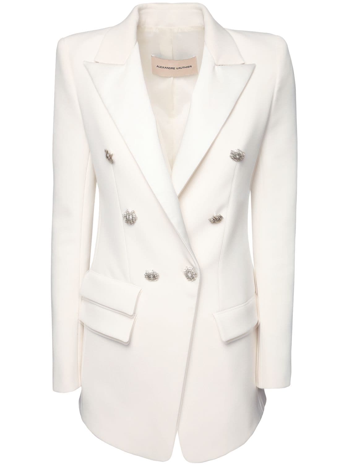 ALEXANDRE VAUTHIER DOUBLE BREASTED CREPE LONG BLAZER,72I5BH041-T0ZGIFDISVRF0