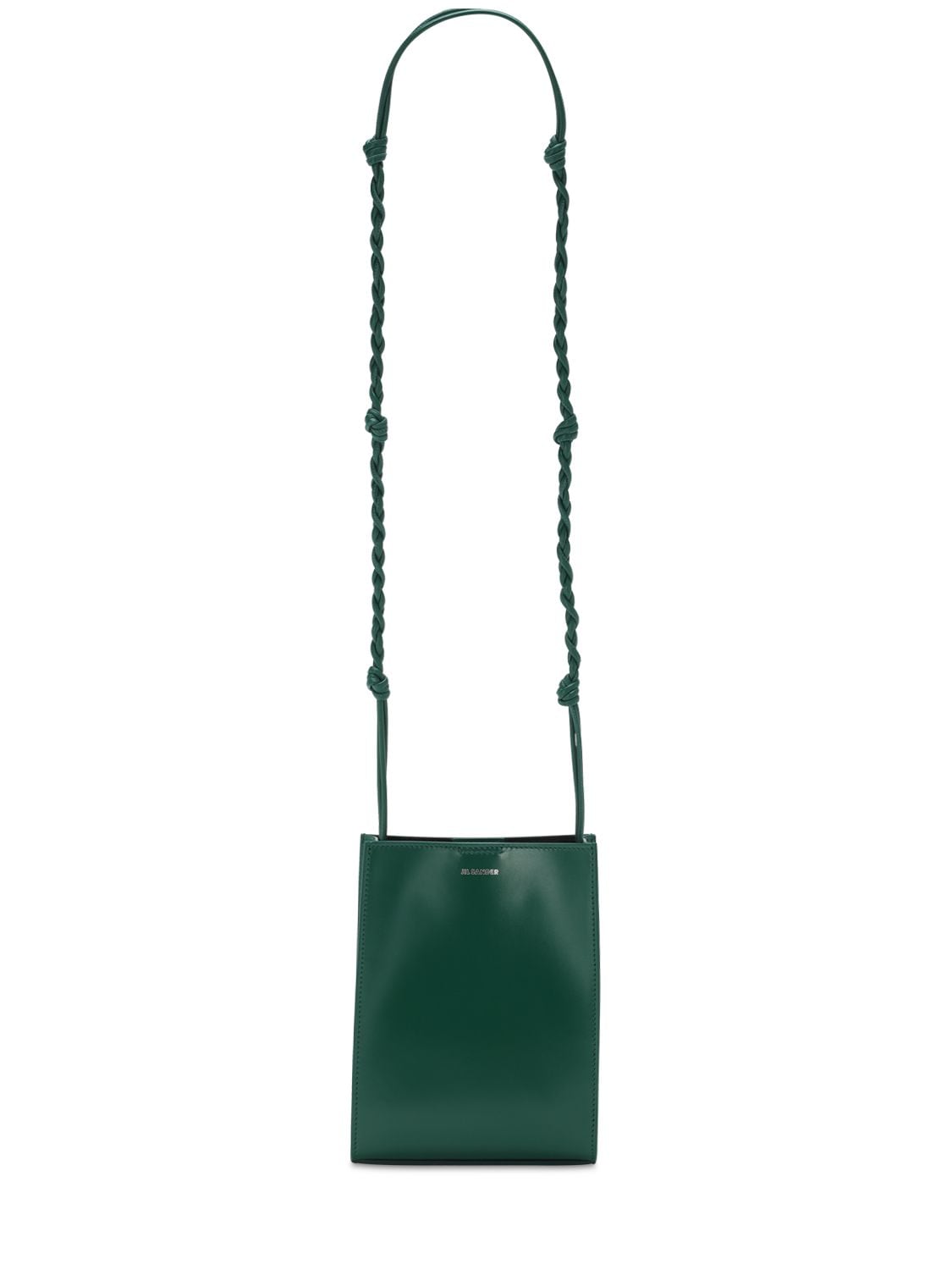 Jil Sander Sm Tangle Leather Shoulder Bag In Bright Green