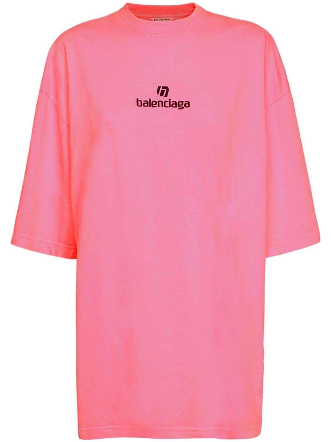 BALENCIAGA LOGO大廓型棉质平纹针织T恤,72I5CI022-NTC2NA2