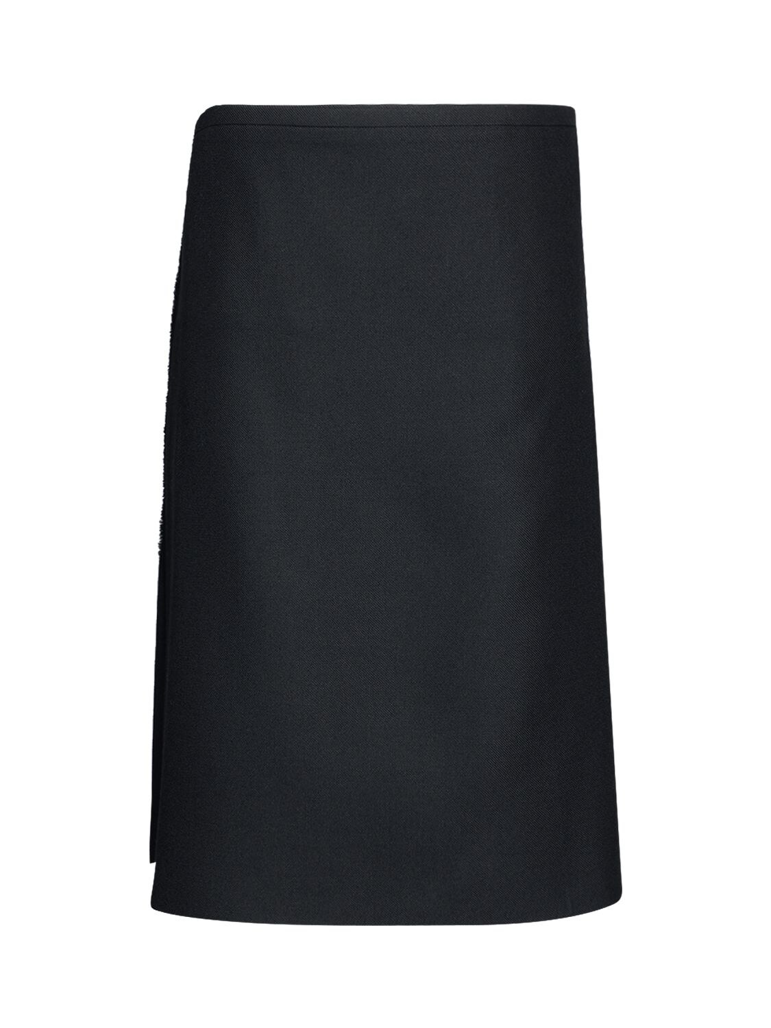 BALENCIAGA 苏格兰风格围裹式羊毛半身裙,72I5CI025-MTAWMA2