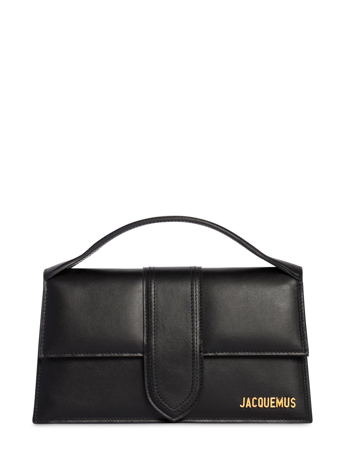 Jacquemus Le Grand Bambino Leather  Bag In Black