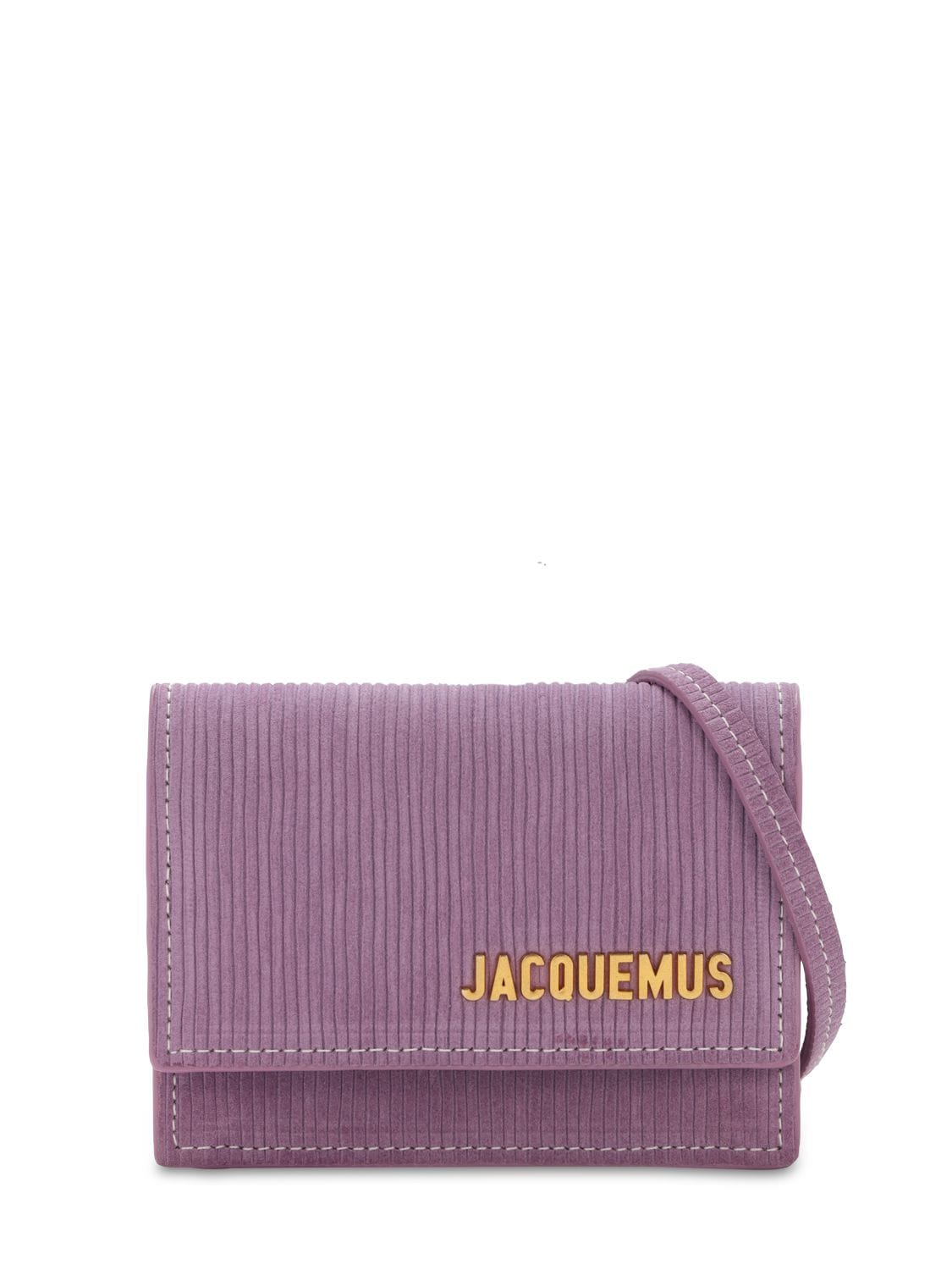 Jacquemus “le Bello”麂皮灯芯绒单肩包 In Lilac