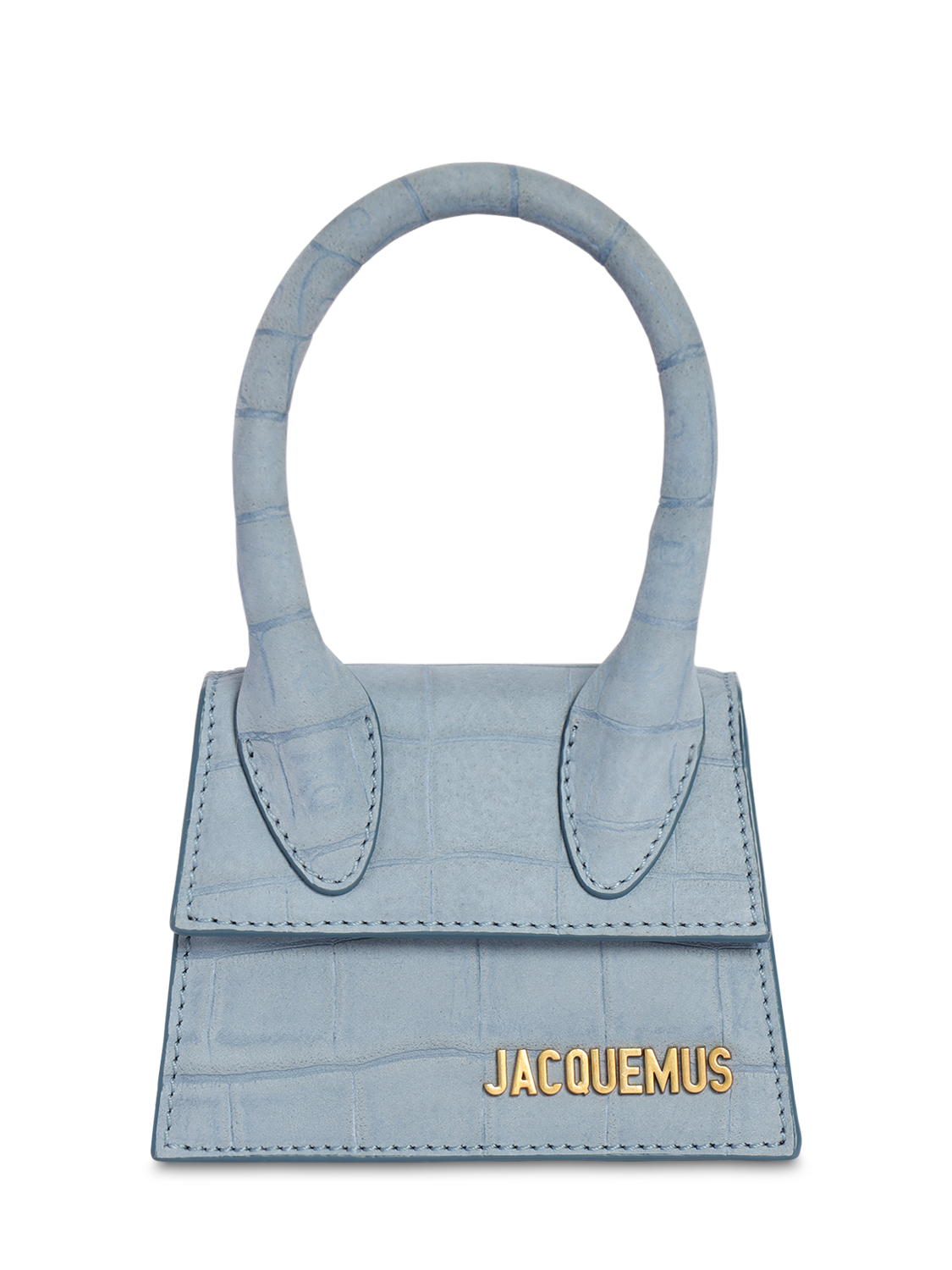 Jacquemus Le Chiquito Croc Embossed Leather Bag In Blue ModeSens