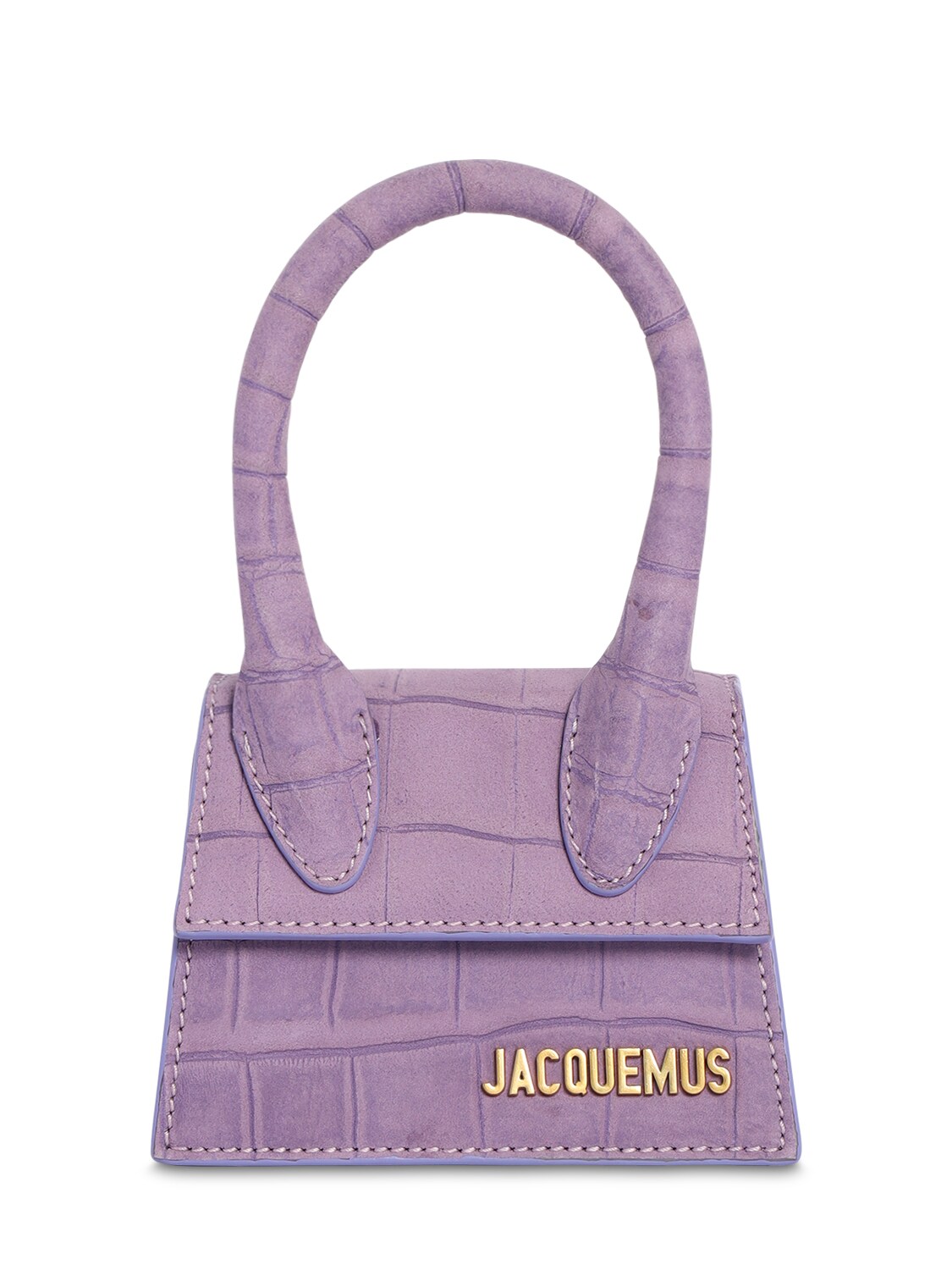 JACQUEMUS LE CHIQUITO CROC EMBOSSED LEATHER BAG,72I5CK059-NJYW0