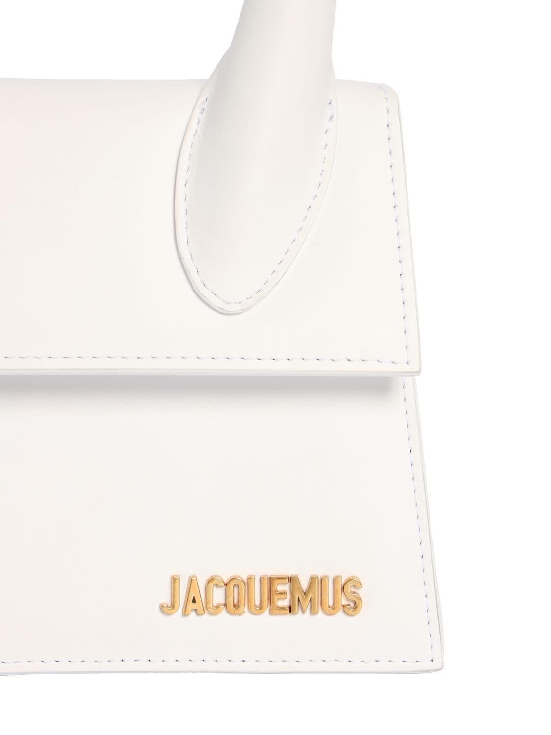 Shop Jacquemus Le Chiquito Moyen Leather Bag In White