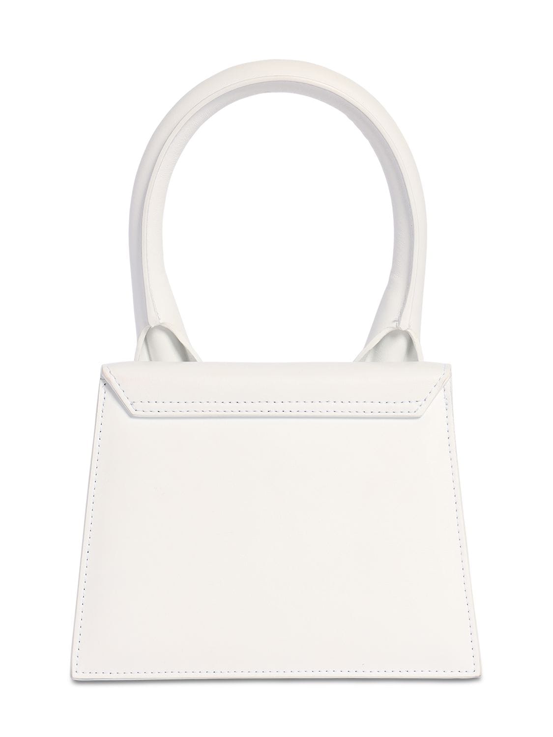 Shop Jacquemus Le Chiquito Moyen Leather Bag In White