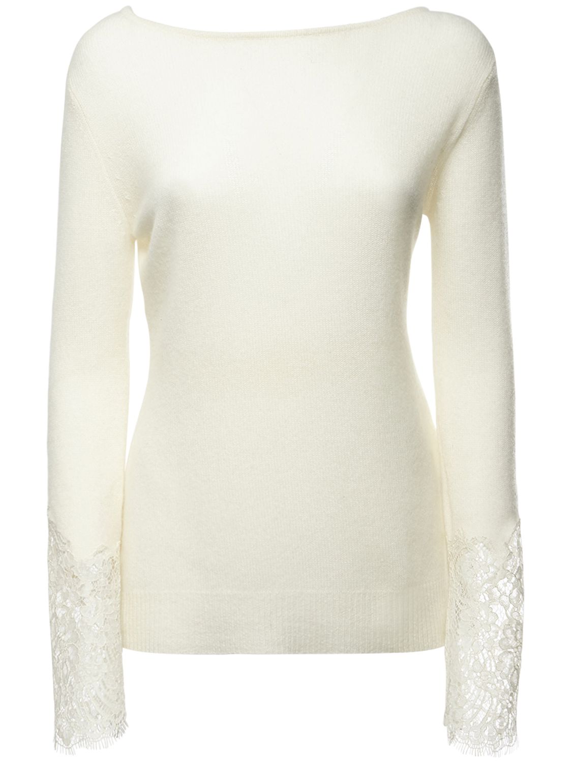 Cashmere & Lace Knit Top