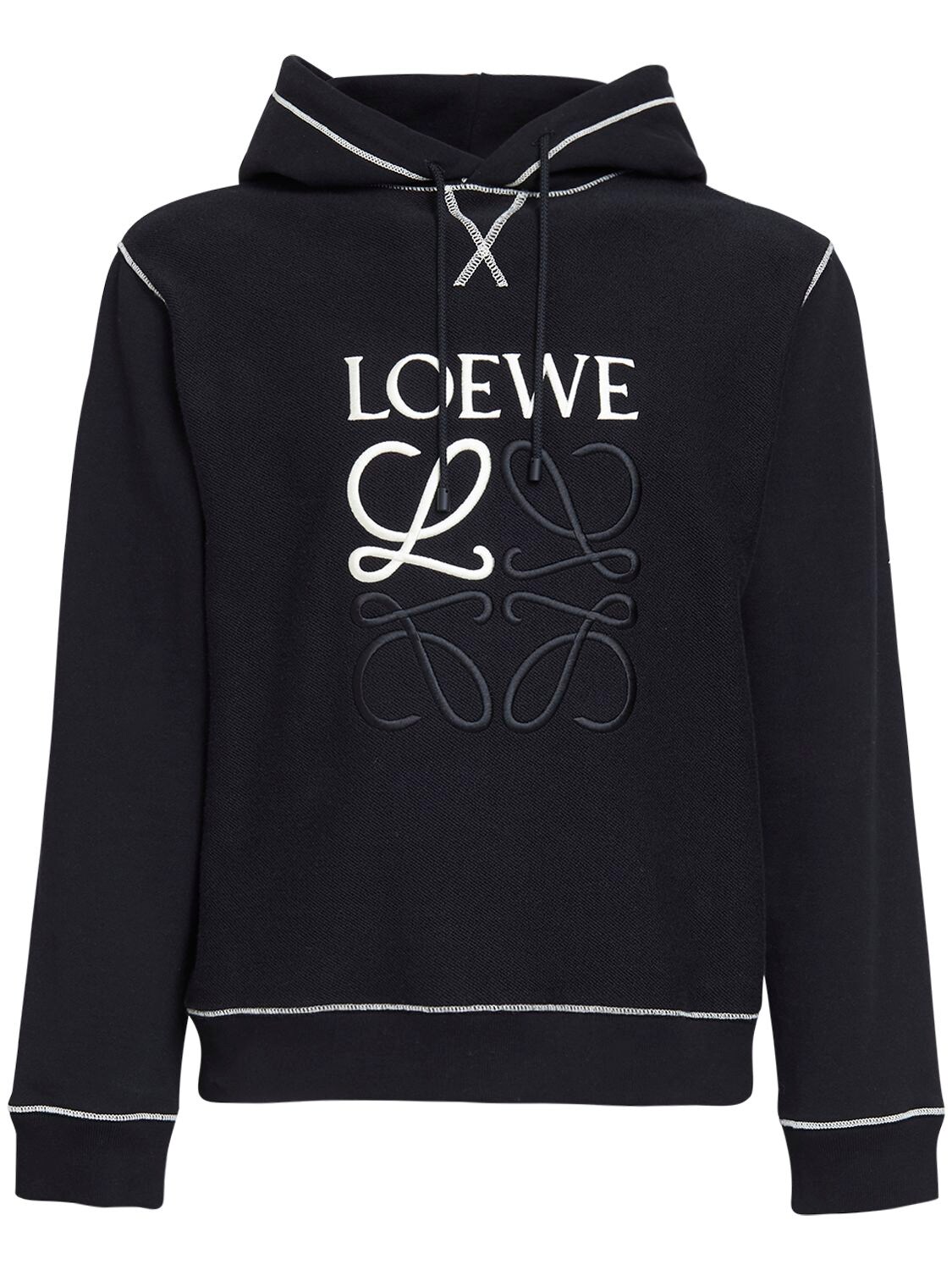 LOEWE LOGO刺绣棉质平纹针织卫衣,72I6HC008-MTEWMA2