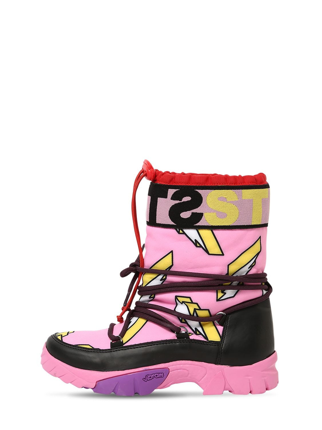 STELLA MCCARTNEY THUNDER PRINT NYLON SKI BOOTS,72I6SI020-RZU2MA2