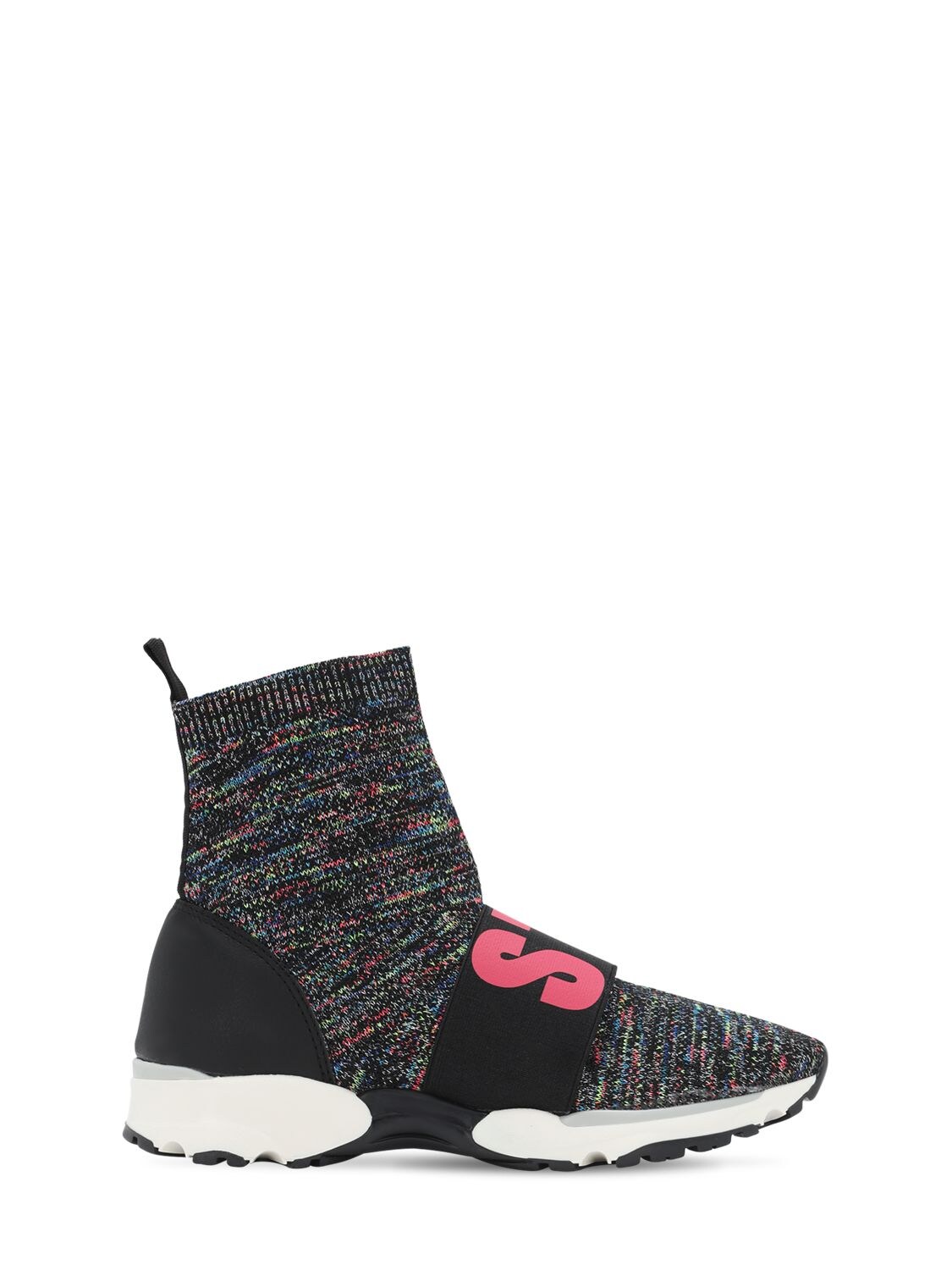 STELLA MCCARTNEY LOGO针织袜式运动鞋,72I6SI032-ODQ5MA2