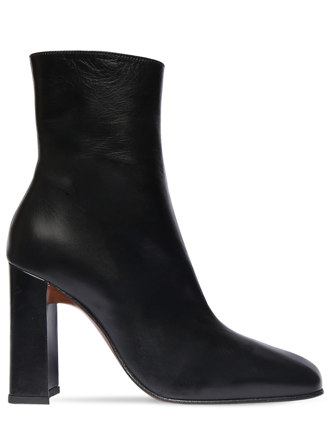 100mm Elliot Leather Ankle Boots