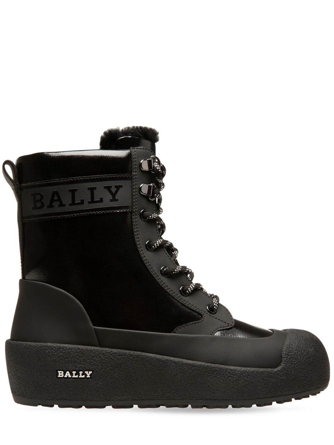 Bally 30mm Garbel Patent Leather Boots In Black