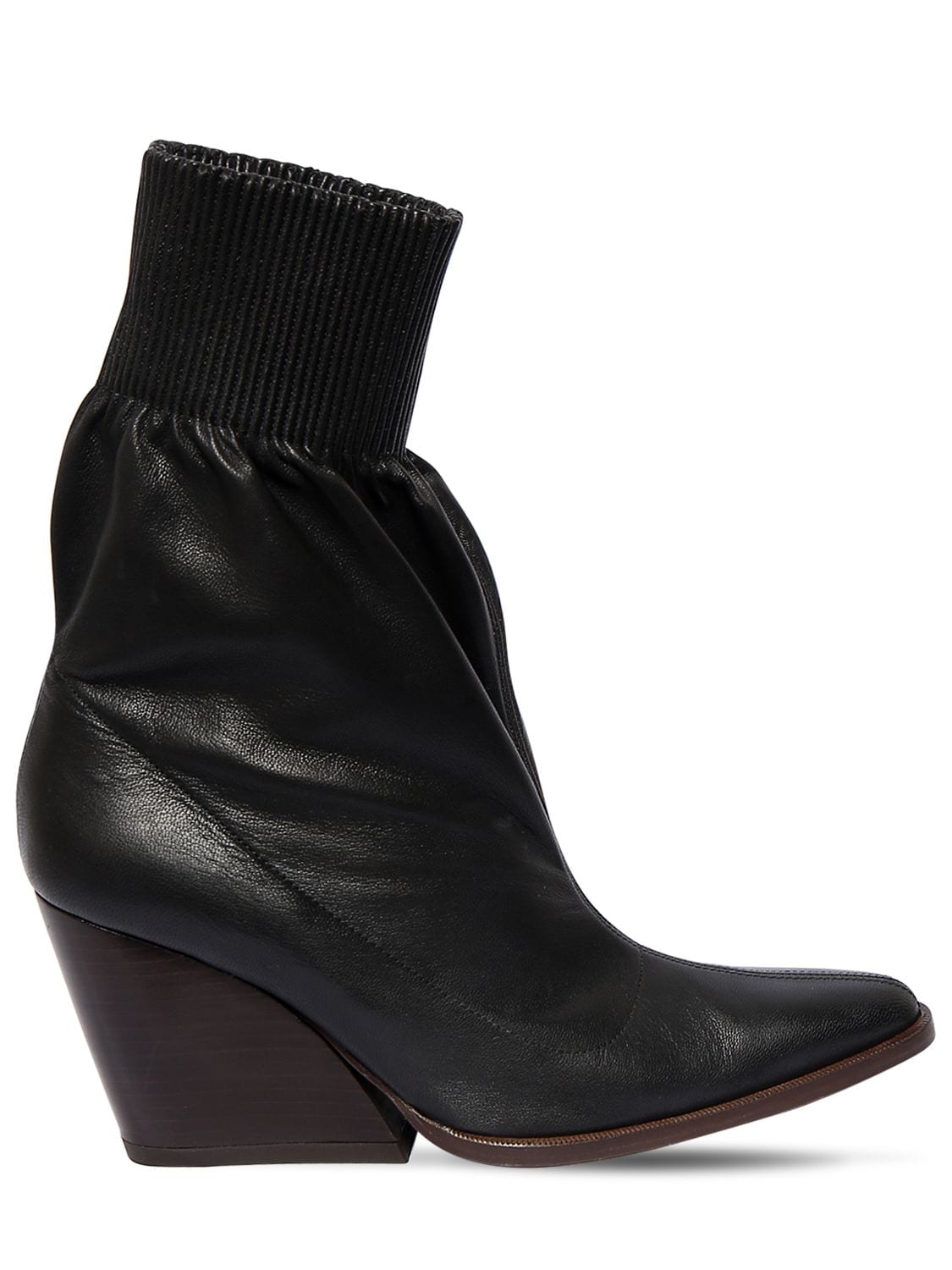 85mm Leather Ankle Boots