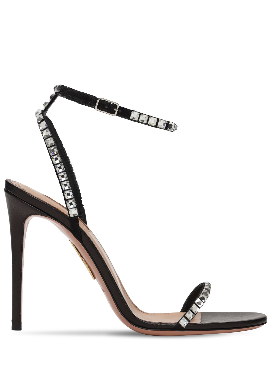 aquazzura very vera embellished suede sandals